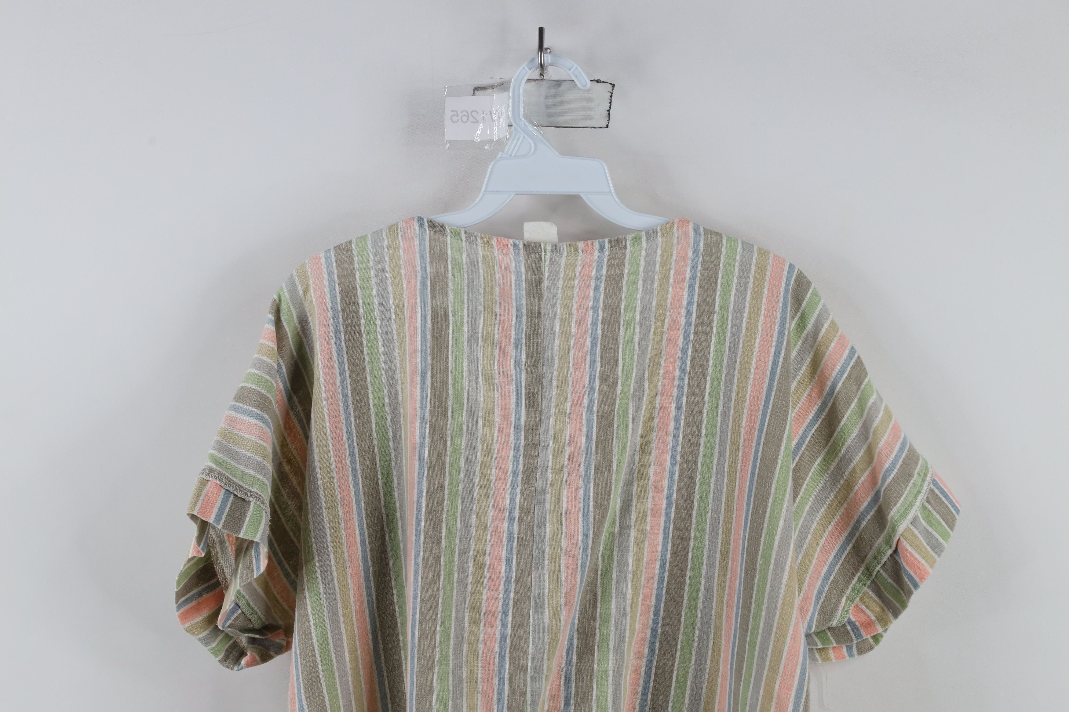 Vintage Vintage 70s 80s Streetwear Linen Blend Dolman Sleeve T-Shirt Size L / US 10 / IT 46 - 9 Thumbnail
