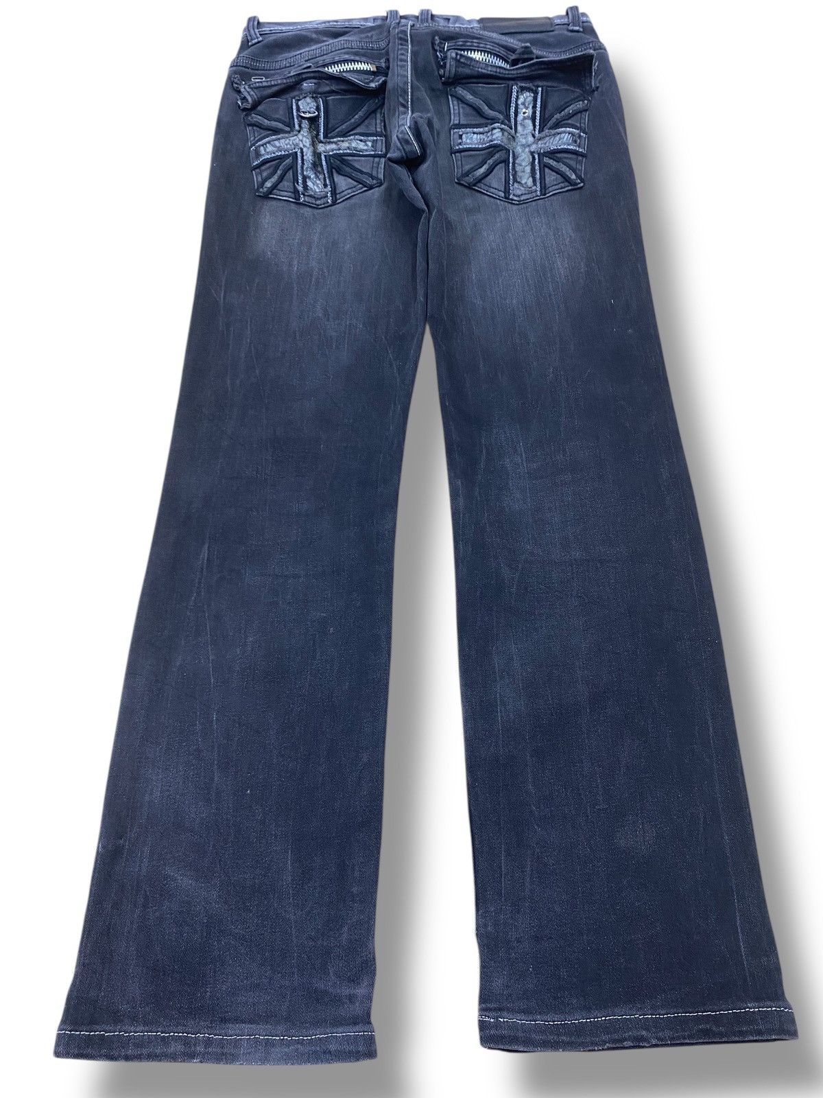 Japanese Brand Japanese Brand Dark Faded Wash Style Straight Cut Jeans Size US 32 / EU 48 - 3 Thumbnail
