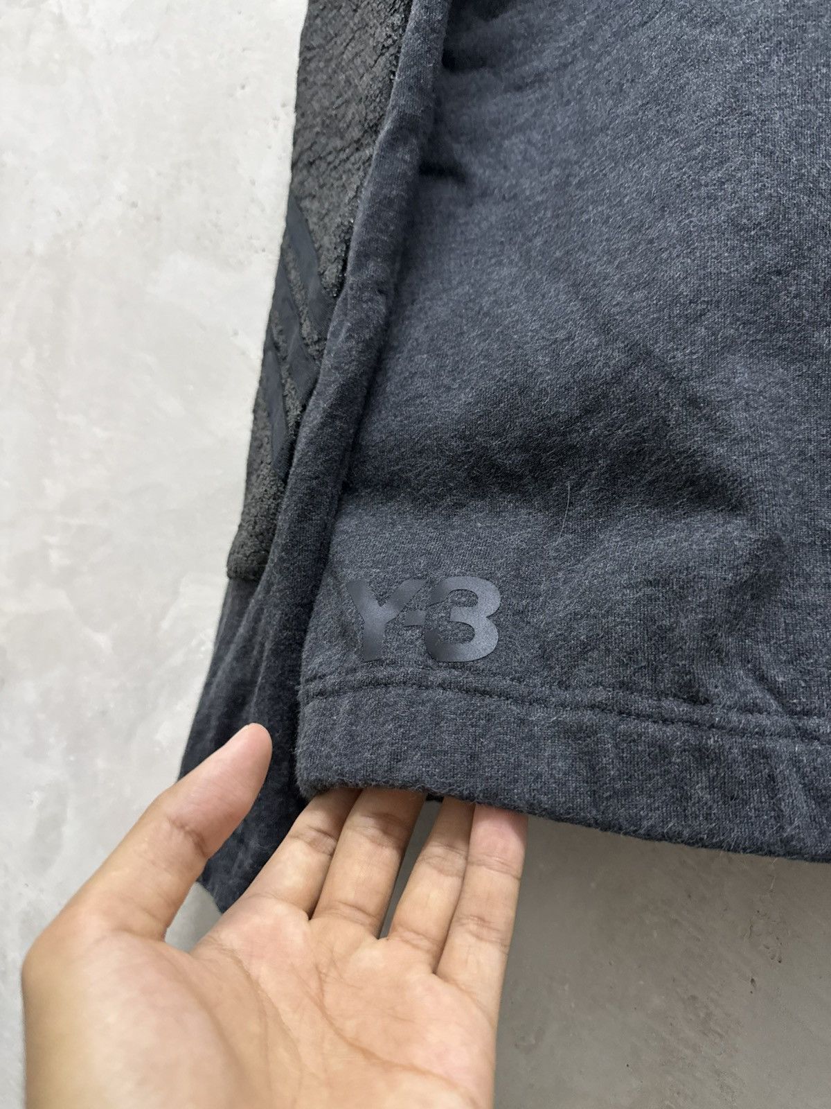 Yohji Yamamoto Archival Y-3 X Adidas Black Thrashed Hoodie Size US XS / EU 42 / 0 - 7 Thumbnail