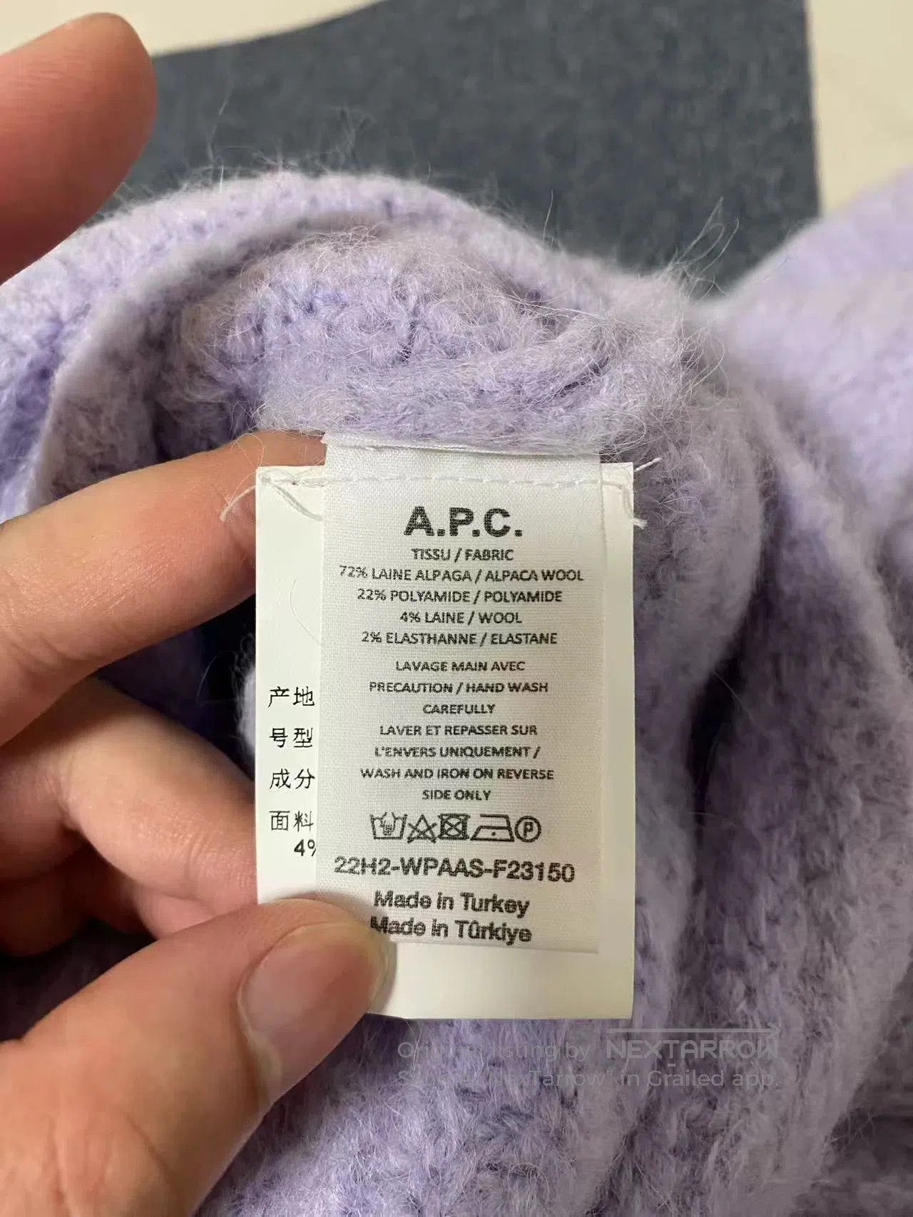 A.P.C. cozy high-neck purple sweater. Size S / US 4 / IT 40 - 5 Thumbnail