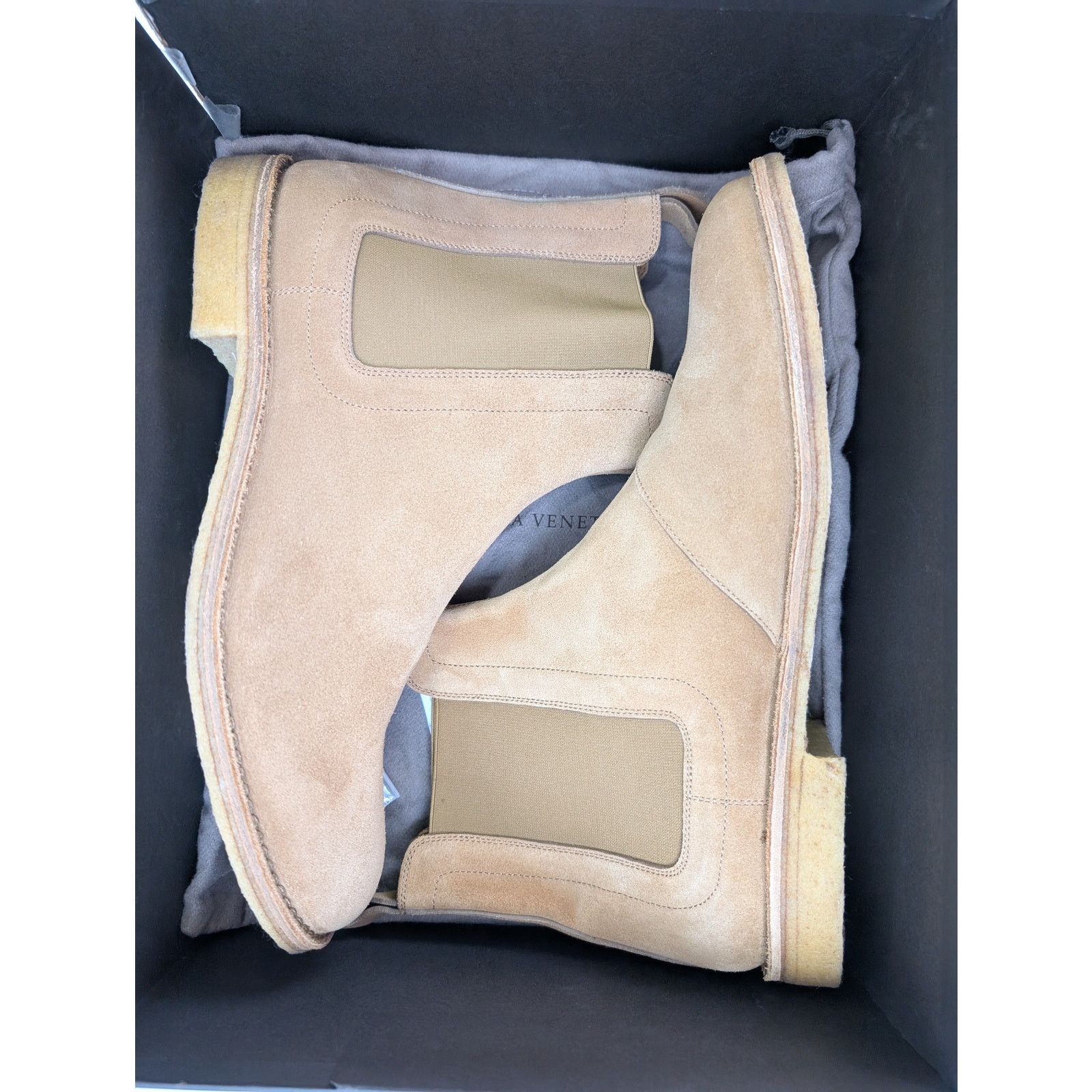Bottega Veneta o1rshd1 Q:2 / Calf Suede Chelsea Boots in Camel Size US 12.5 / EU 45-46 - 11 Thumbnail