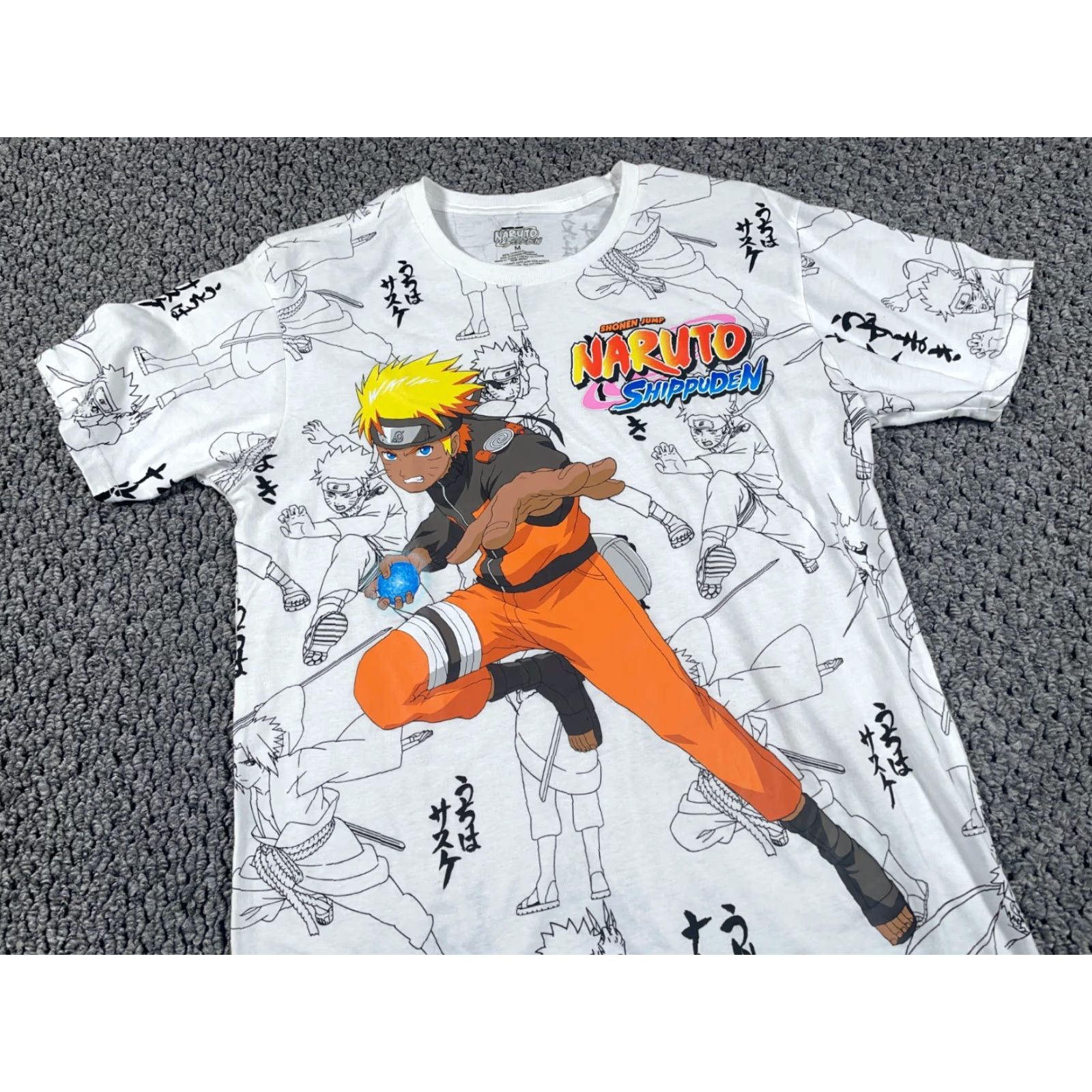 Etro VINTAGE Naruto Shirt Adult Medium White AOP Geometric Print 90s Anime Mens Shirt Size US M / EU 48-50 / 2 - 7 Thumbnail