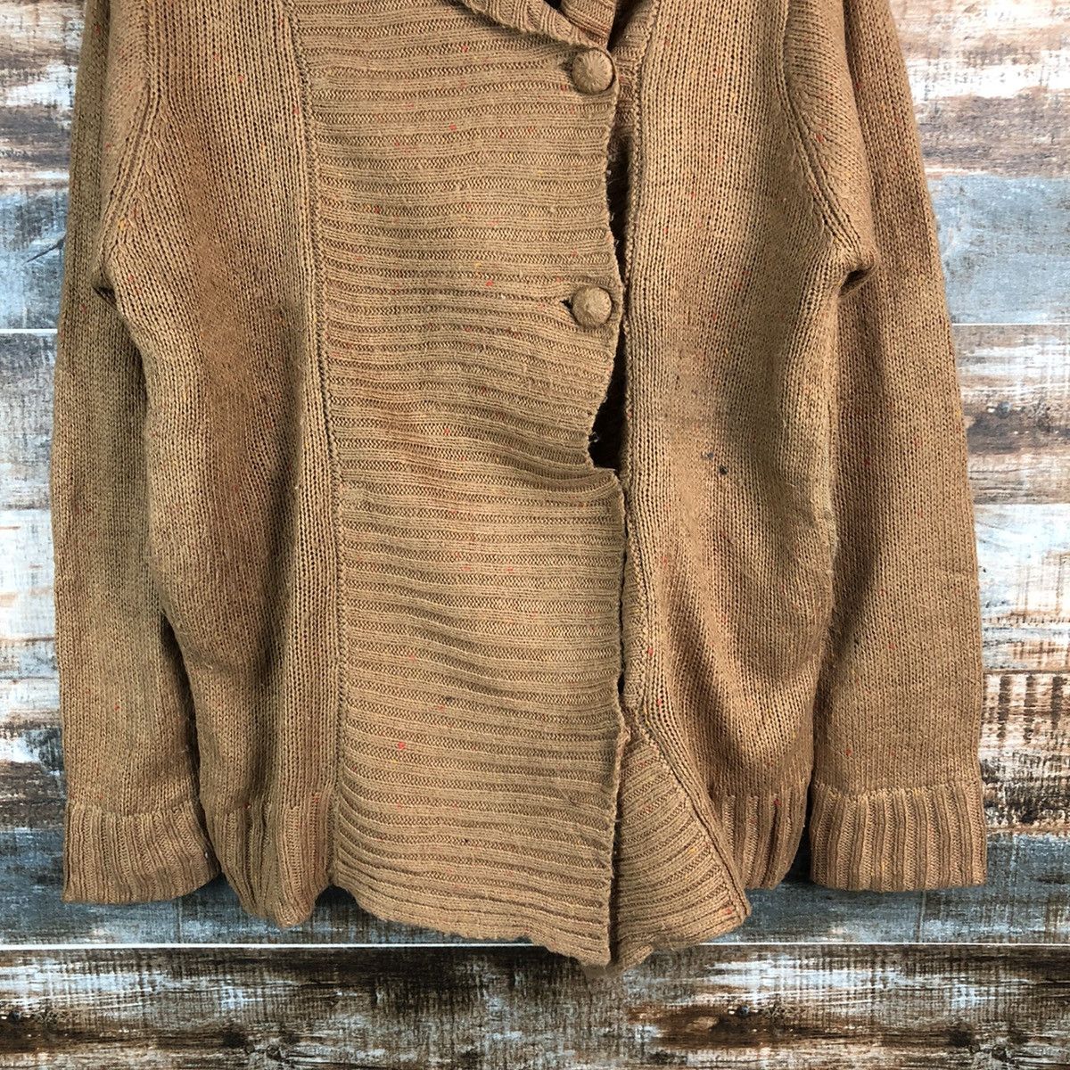 Homespun Knitwear × Japanese Brand M.M.O Brown cardigan vintage Knitwear #A2339 Size US M / EU 48-50 / 2 - 6 Thumbnail