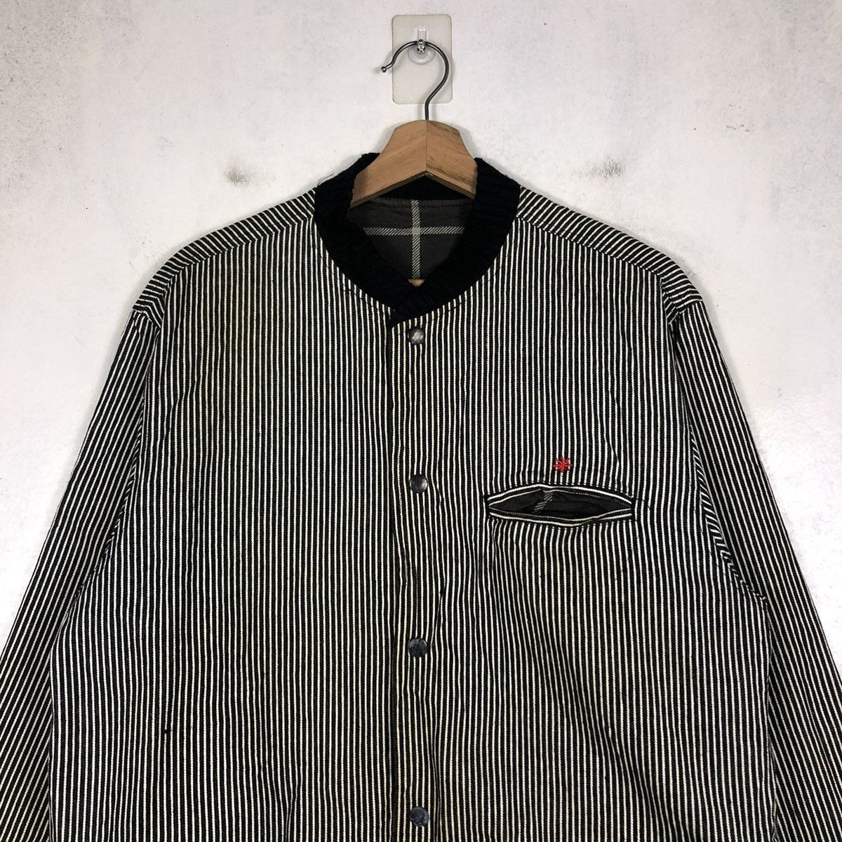 Japanese Brand × Vintage 📌VINTAGE BOMBER JACKET HICKORY OUT OF SIGHT ISSEY MIYAKE Size US M / EU 48-50 / 2 - 5 Thumbnail