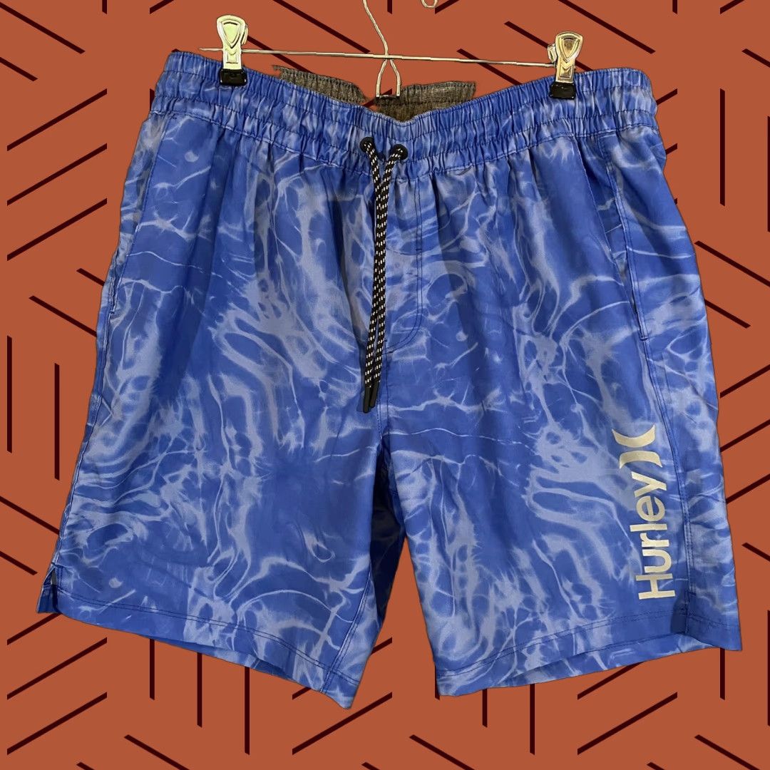 Hurley VINTAGE Hurley Shorts Mens Large Athletic Blue 8-Inch Inseam Water Drawstring Size US 33 - 1 Thumbnail