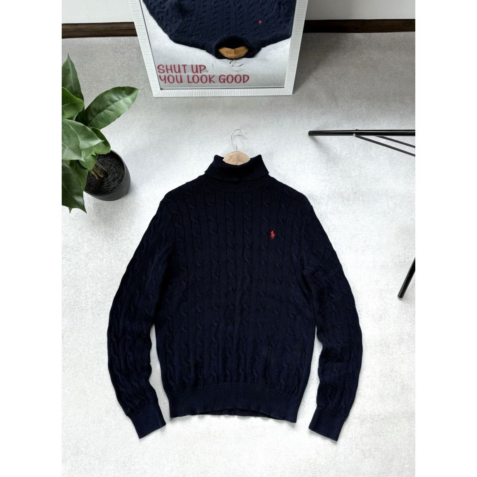 Polo Ralph Lauren Polo Ralph Lauren Sweater Turtleneck Blue Mens Pullover Knitted Old Money Size S Size US S / EU 44-46 / 1 - 2 Thumbnail