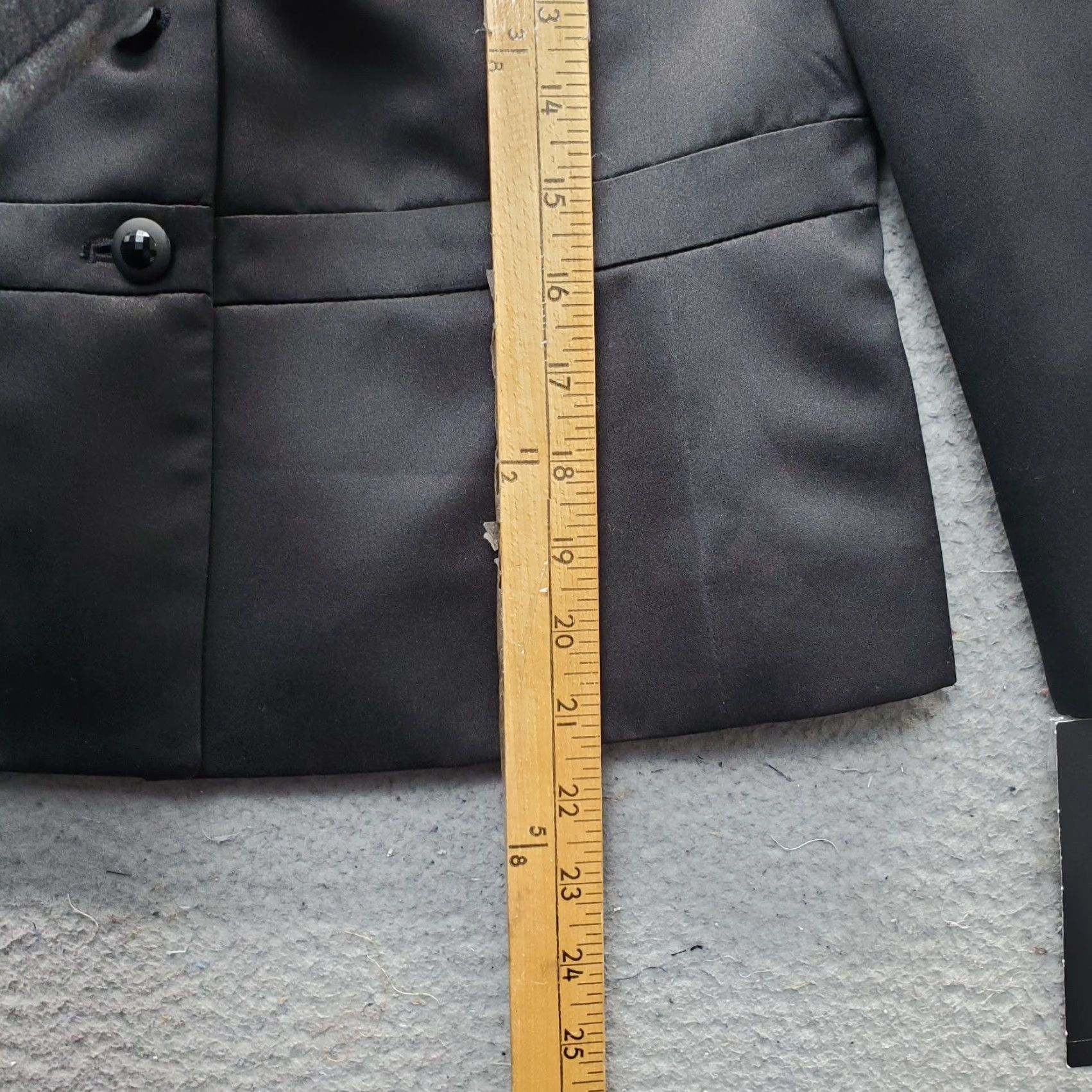Vintage Nipon Boutique Blazer Jacket Womens 8 Black V-Neck Single Button Front Blazer Womens Size 8 Black 90s Vintage NWT Mens Womens Boys Girls Size M / US 6-8 / IT 42-44 - 3 Thumbnail