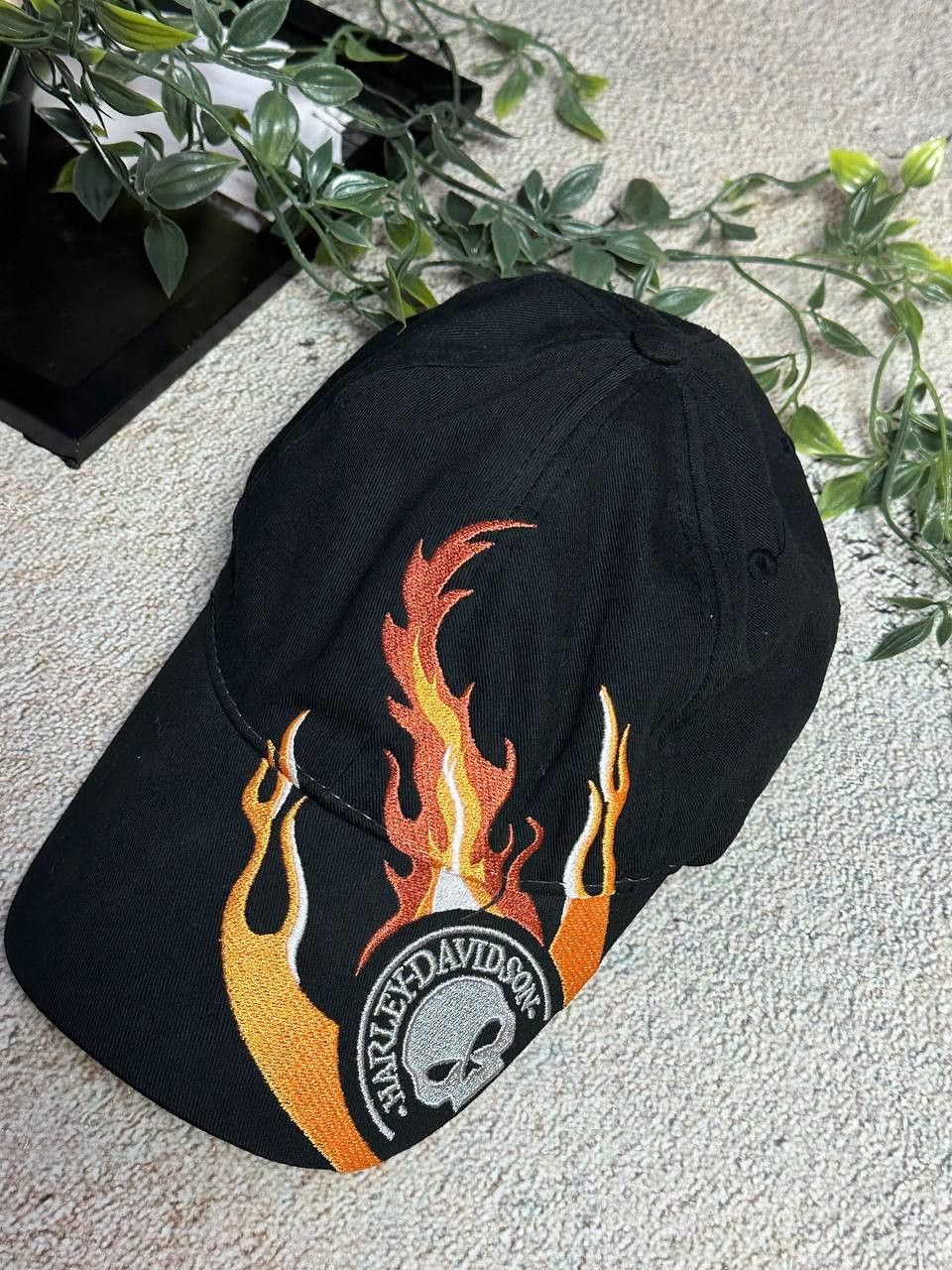 Harley Davidson × Vintage Vintage Harley Davidson Archival Cap Os Y2K Avantgarde Size ONE SIZE - 2 Thumbnail