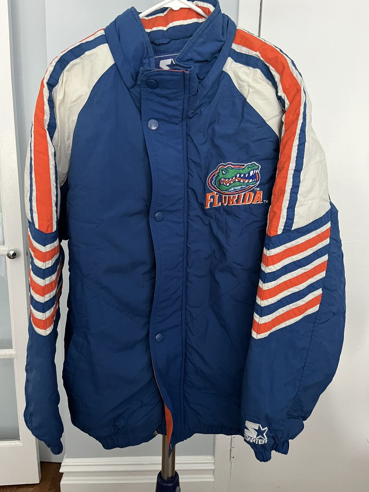 Starter VINTAGE Starter Florida Gators 🐊 Parka Jacket Sz L (NO HOOD) Size US L / EU 52-54 / 3 - 1 Thumbnail