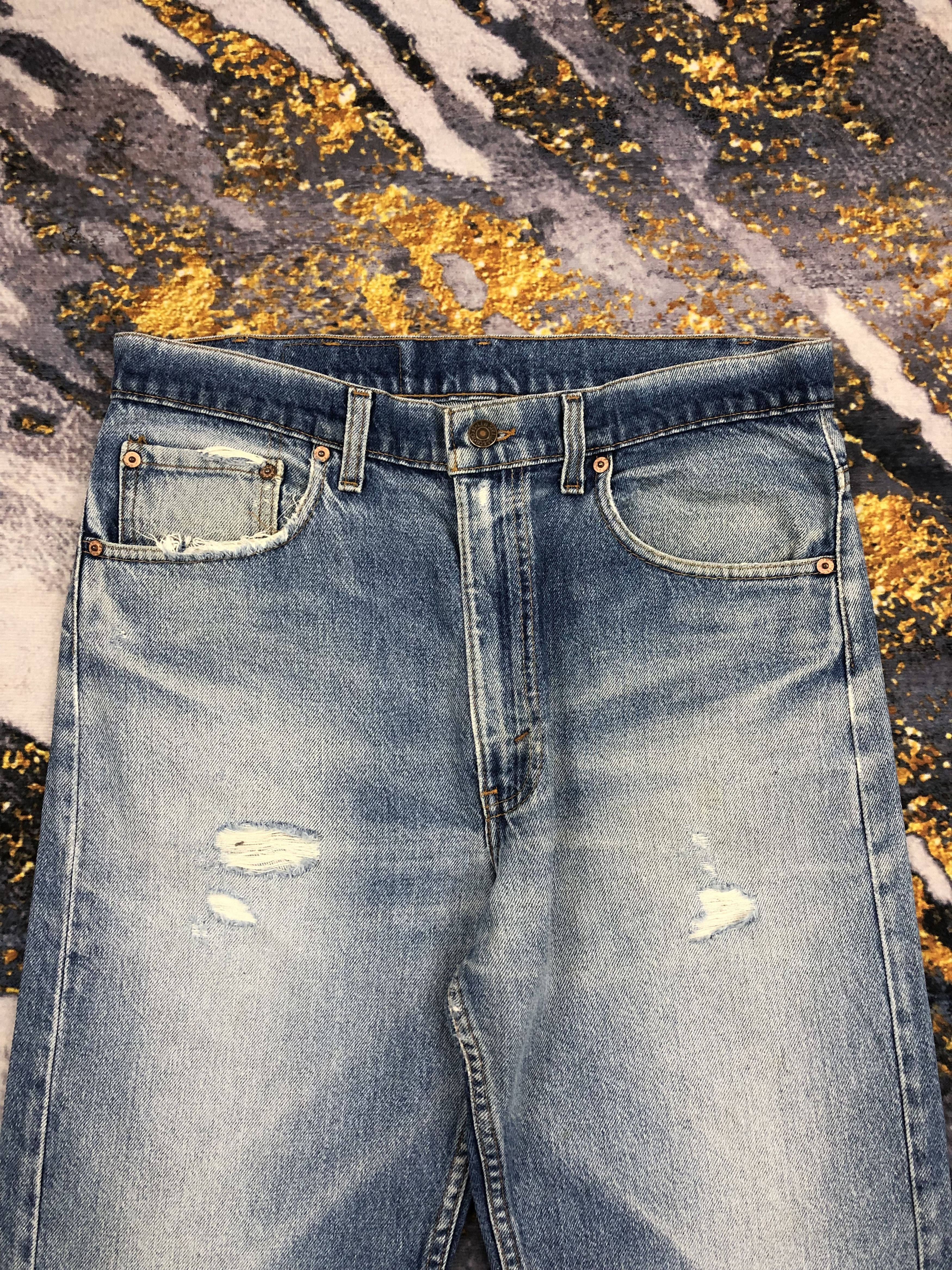 Levi's Vintage 90s Levis 505 Faded Blue Jeans DPP0161 Size US 33 - 2 Thumbnail