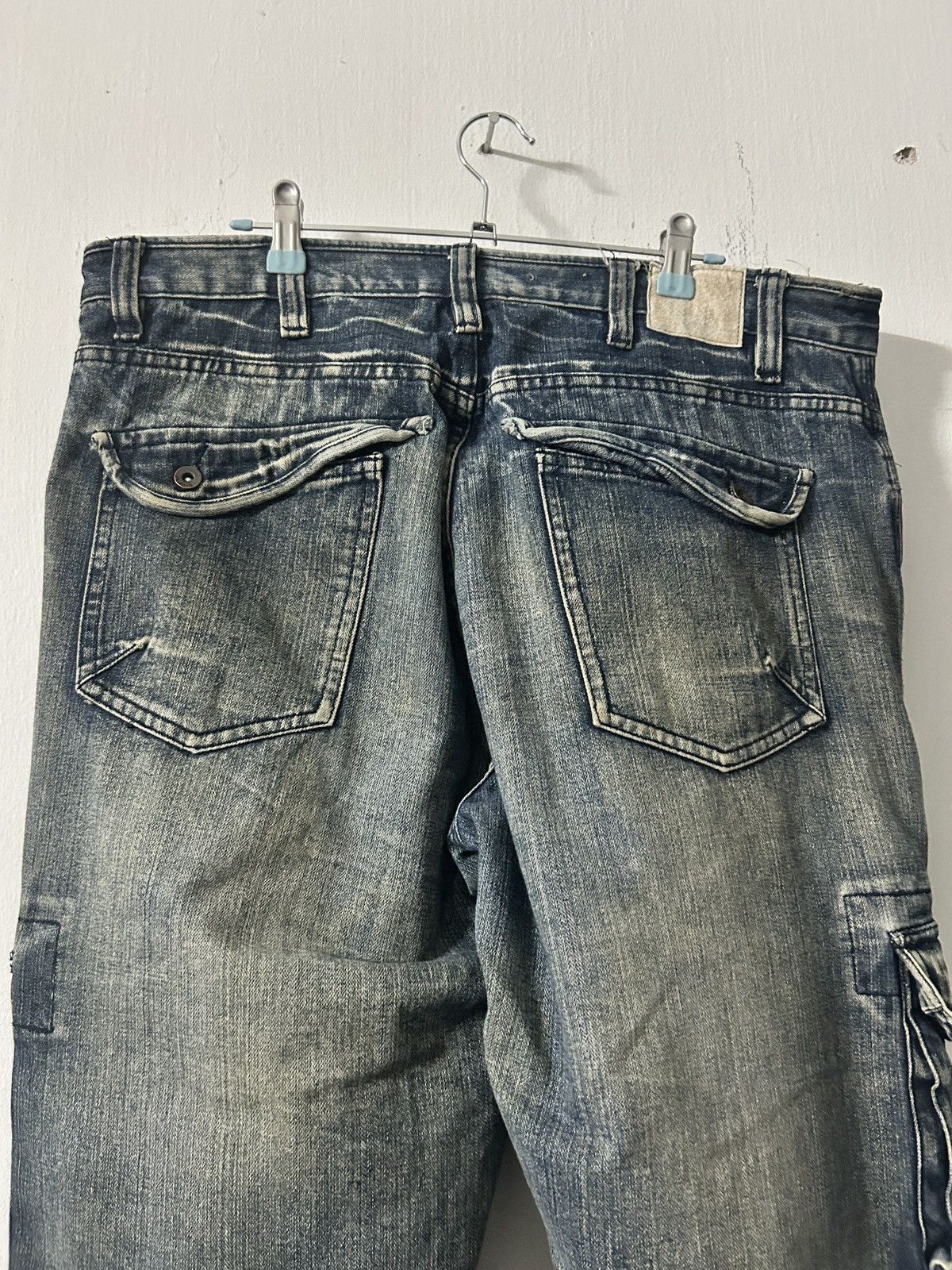 If Six Was Nine × Japanese Brand × Le Grande Bleu (L.G.B.) Emporio Cargo Multi Pocket Jeans Sick Acid Wash I6w9 Design Size US 37 - 7 Thumbnail