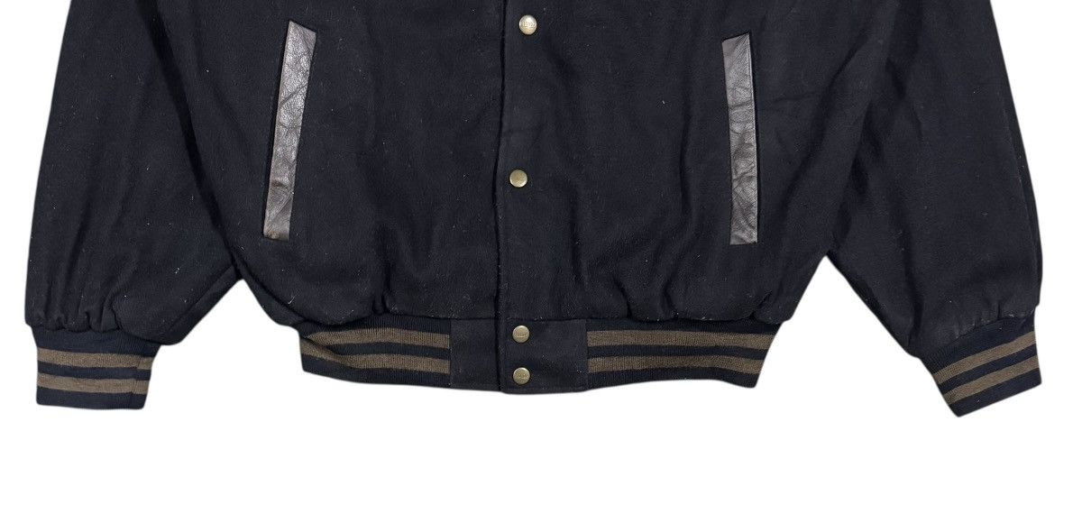 Vintage Vtg🔥90’s Georgia Coffee Varsity Leather/Wool Jacket Size US L / EU 52-54 / 3 - 5 Thumbnail