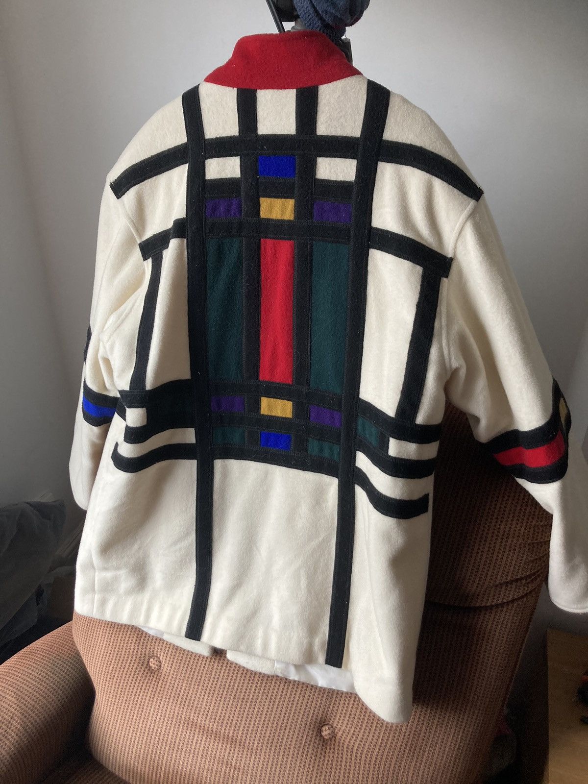 Designer × Japanese Brand × Other Vintage International Scene Mondrian print overcoat Size US M / EU 48-50 / 2 - 2 Thumbnail