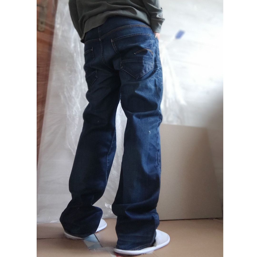G-Star Flared Raw Denim Stacked Pants Skinny Baggy Alt Neo Goth 31 Size US 31 - 1 Thumbnail