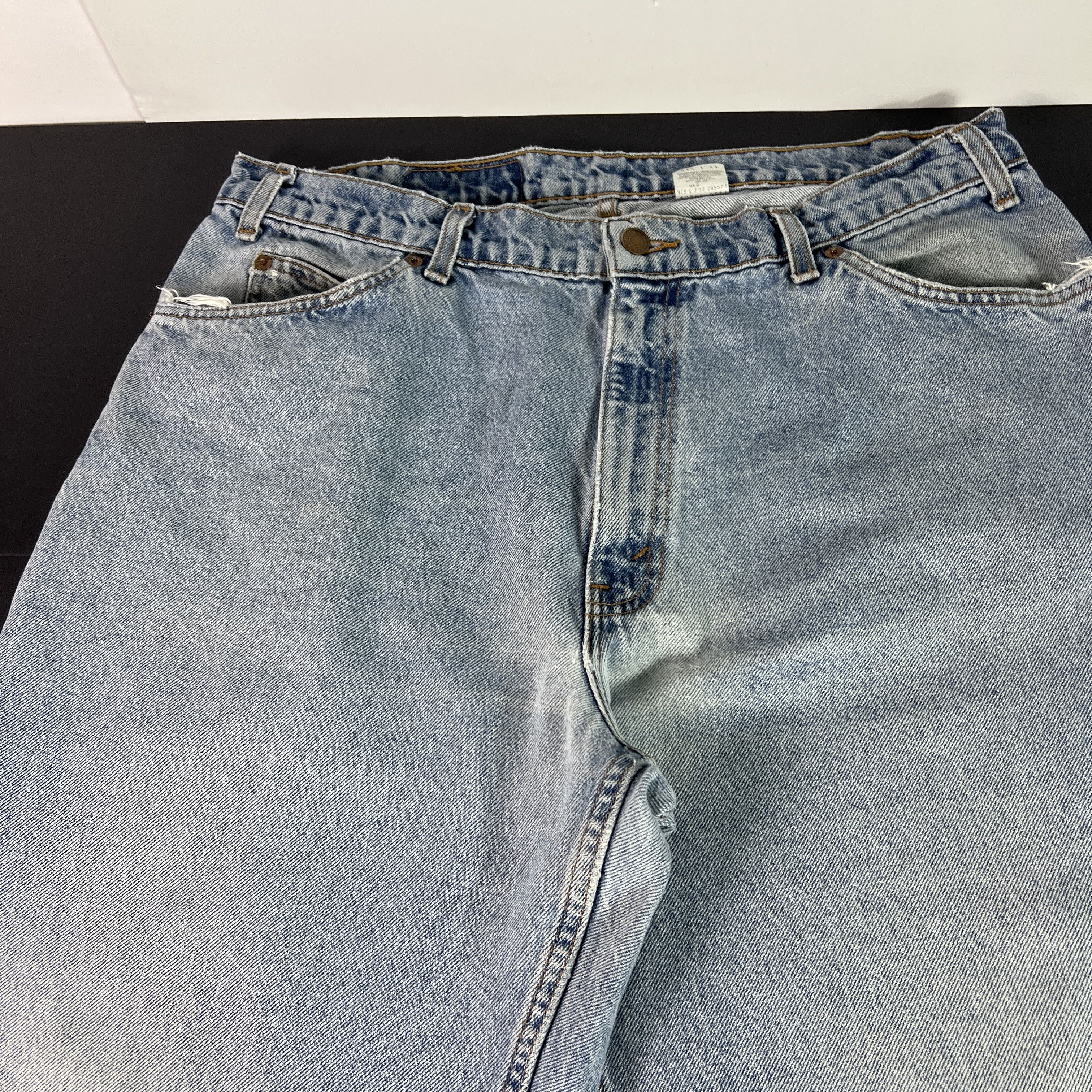 Levi's VTG 90s Levis Jeans 560 Loose Tapered Blue Denim Orange Tab Size US 37 - 4 Thumbnail