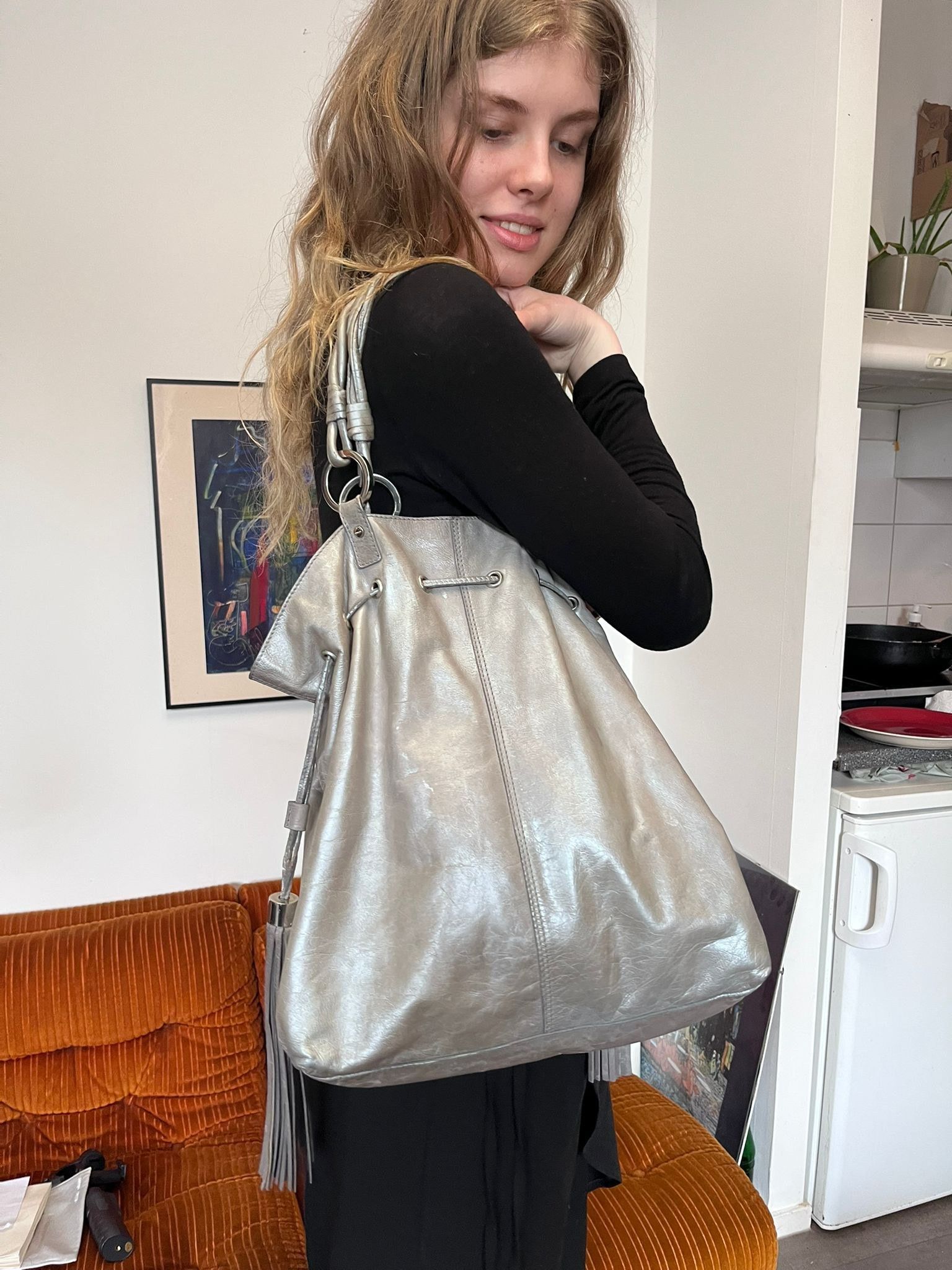 Givenchy Givenchy - SS02 Metallic Silver Shoulder Bag Preloved Size ONE SIZE - 6 Thumbnail