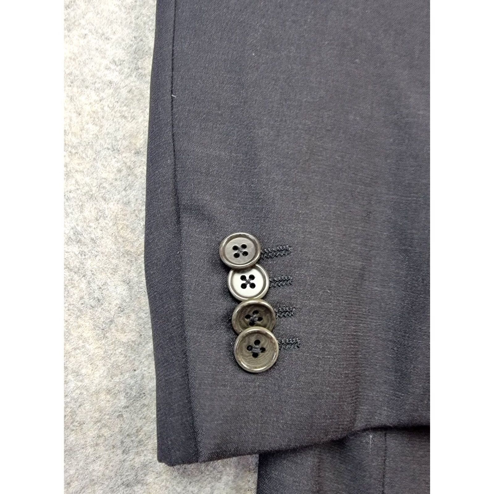 John Varvatos John Varvatos Sullivan Blazer Mens 42 Regular Gray Wool Jacket Suit Coat - Notch Lapel, Double-Vented, Two-Button Front - Dry Clean Only Size 42R - 6 Thumbnail