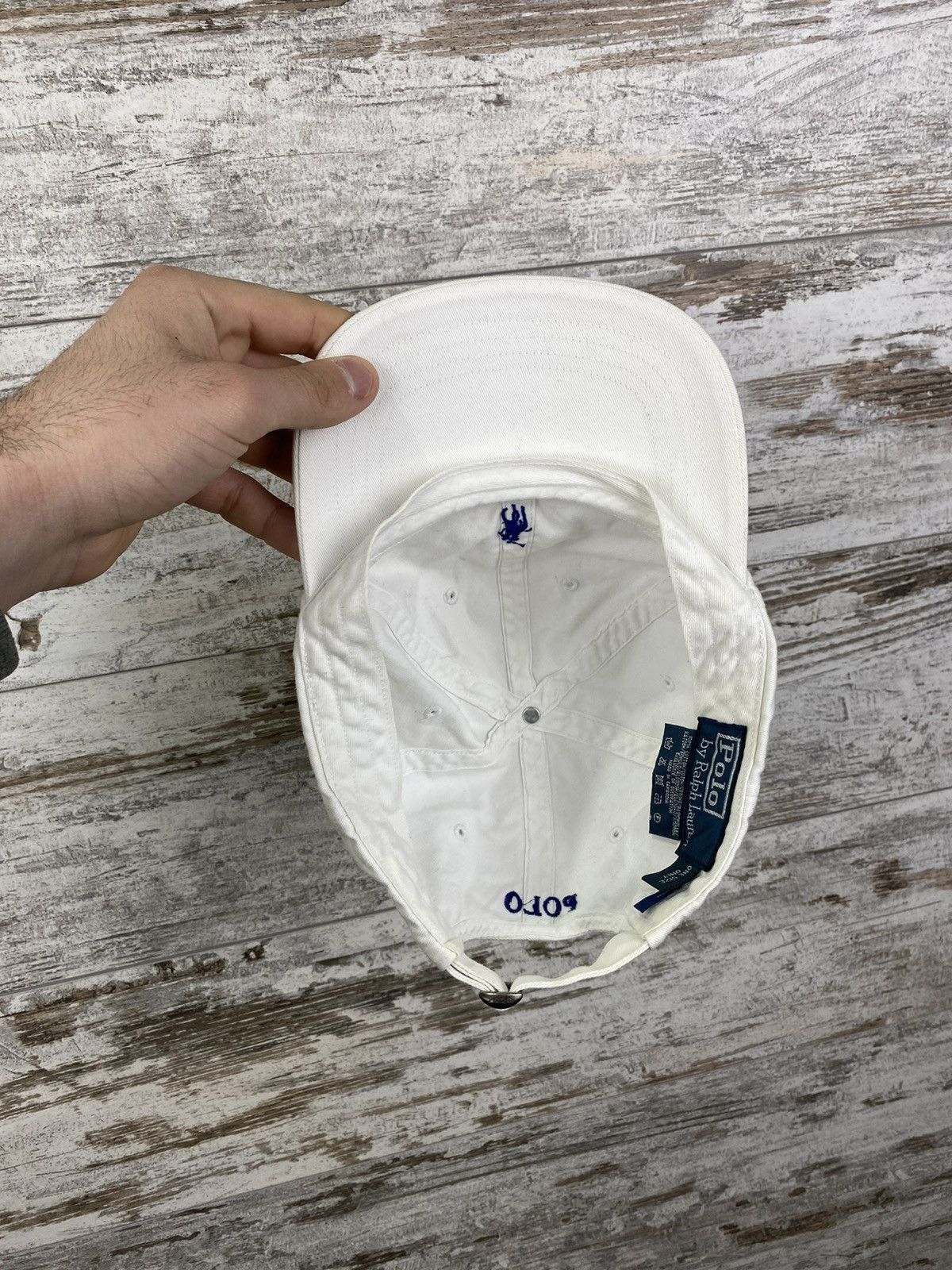 Polo Ralph Lauren × Vintage Mens Vintage Polo Ralph Lauren cap white logo luxury rugby Size ONE SIZE - 7 Thumbnail