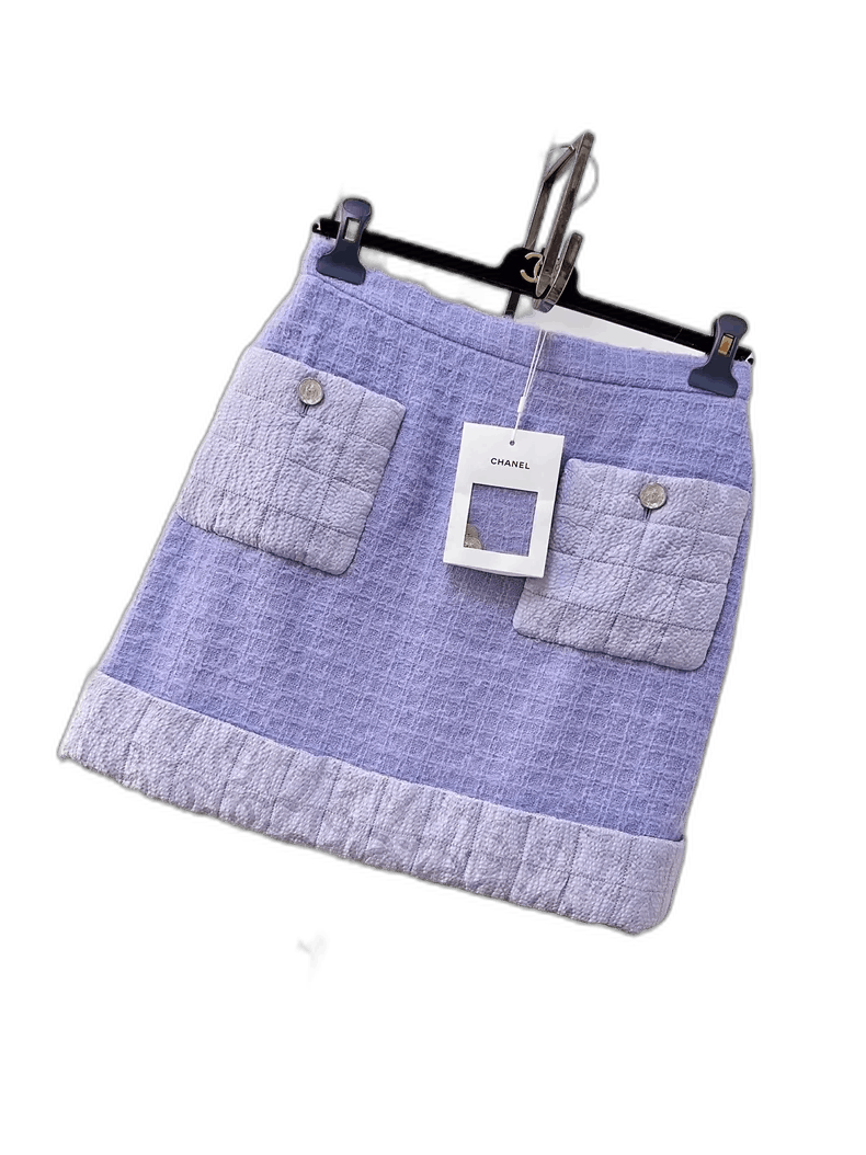 Chanel Chanel Purple Skirt with Tags, Size 36 Size 36" / US 14 / IT 50 - 1 Thumbnail