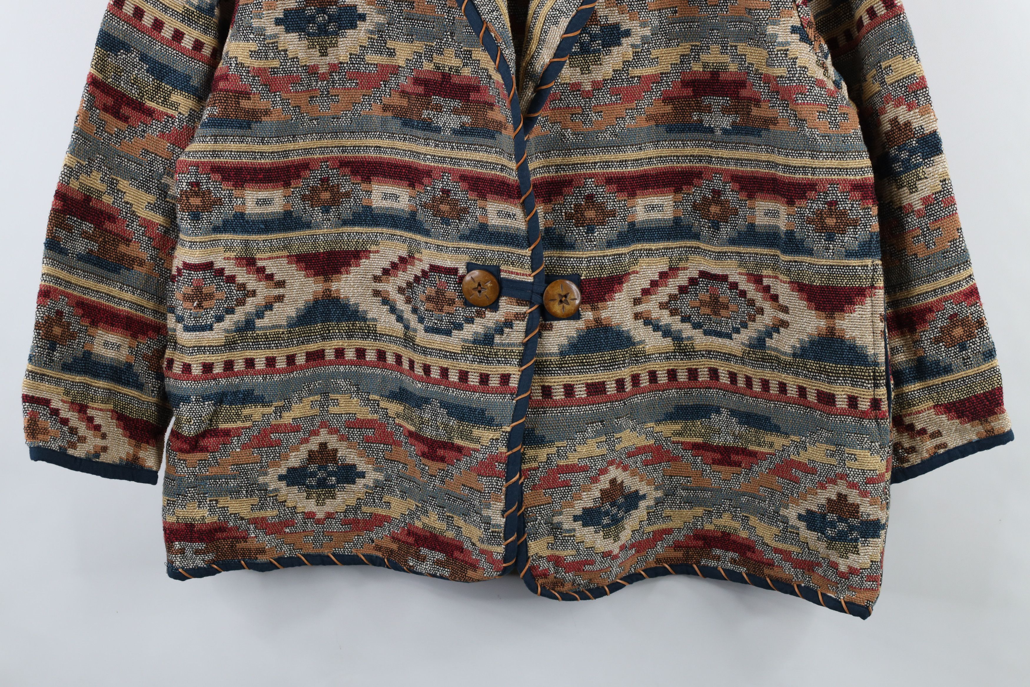 Vintage Vintage 90s Streetwear Tapestry Southwestern Blazer Jacket Size XXL / US 16-18 / IT 52-54 - 3 Thumbnail