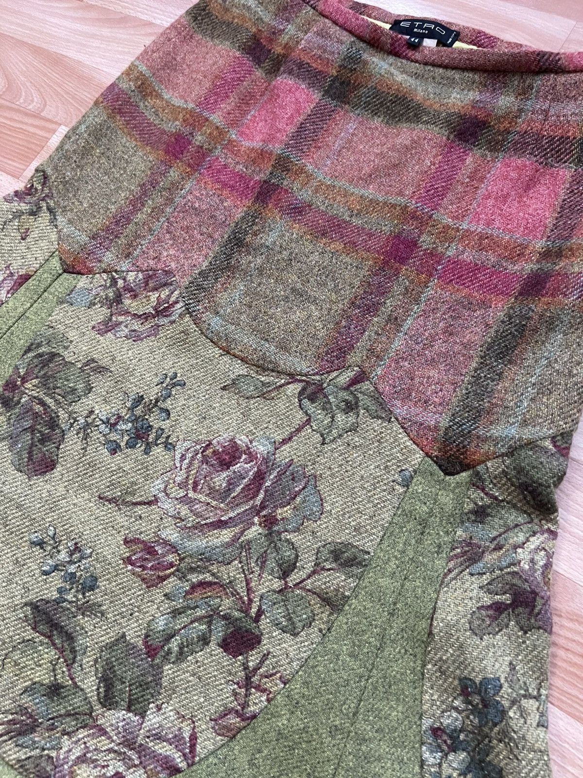 Etro Rare Etro Milano Midi Skirt Floral Print Women’s Size 44 EU Size 30" / US 8 / IT 44 - 4 Thumbnail