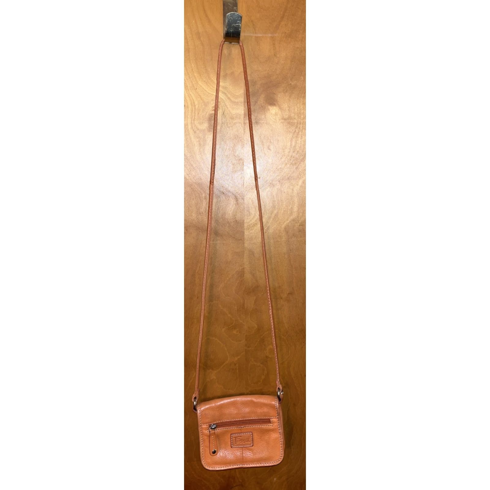 Fossil Fossil Women’s Leather Crossbody Bag - Orange, Small, 6.5 x 5.5 Inches, Logo Compartments Size ONE SIZE - 4 Thumbnail