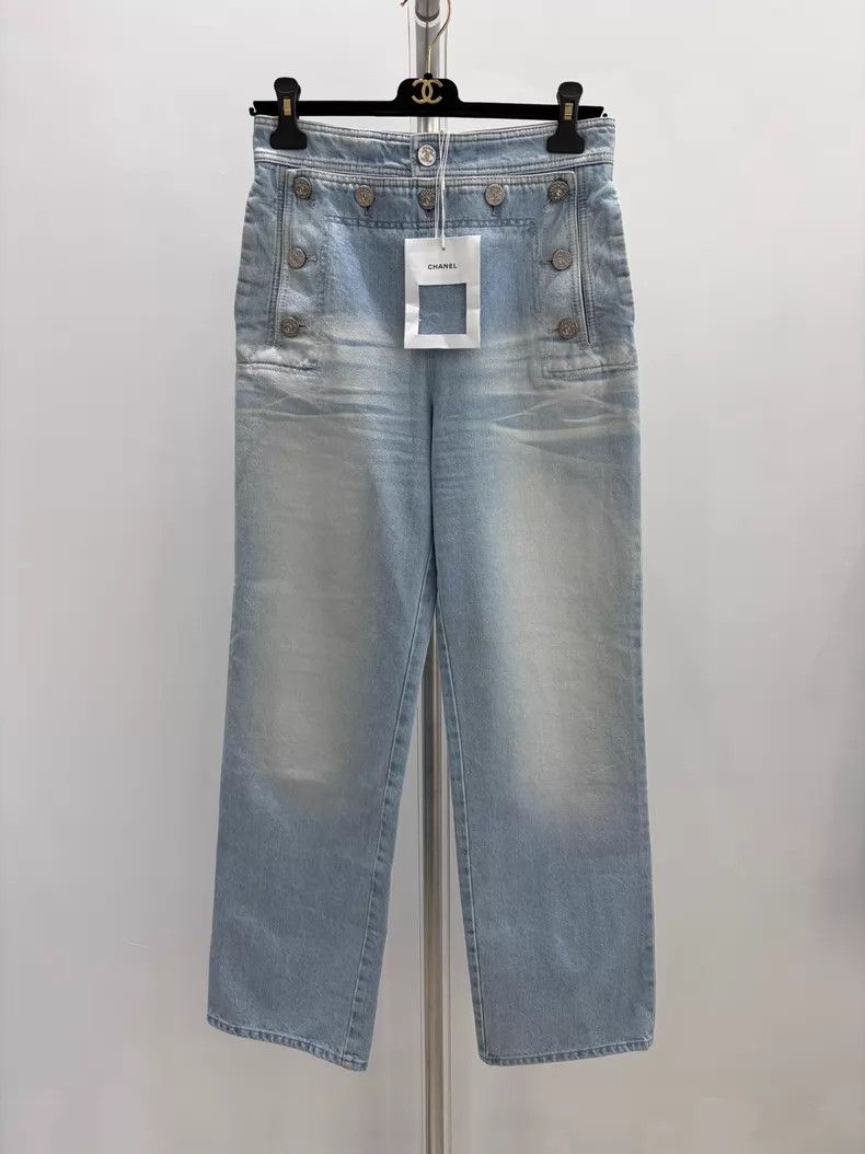 Chanel Chanel Beach Series Limited Light Blue Jeans Size 24" / US 00 / IT 34 - 1 Thumbnail