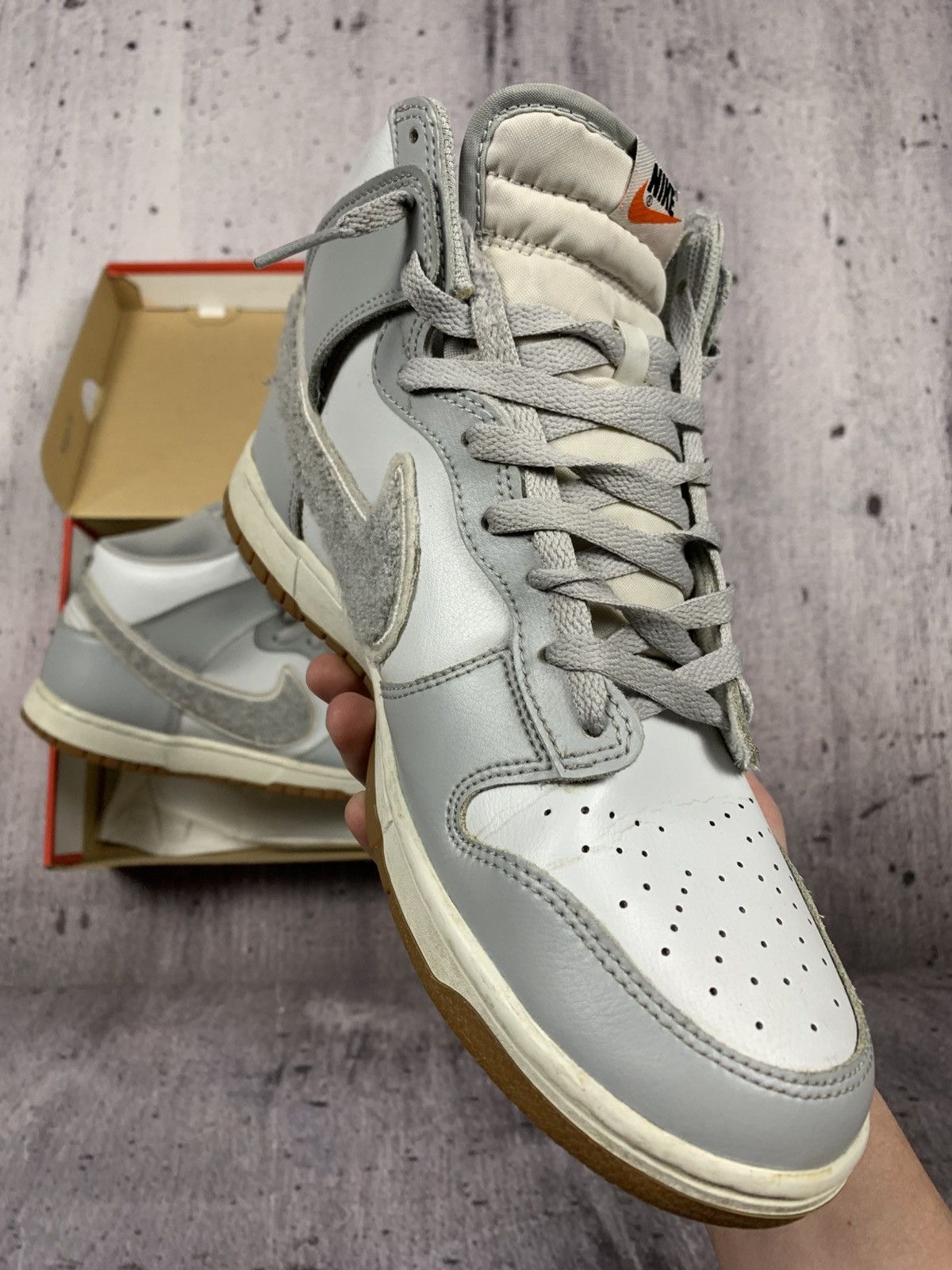 Nike × Vintage Nike Dunk Hi Retro University Vintage Streetwear Sk8 Style Size US 10.5 / EU 43-44 - 3 Thumbnail