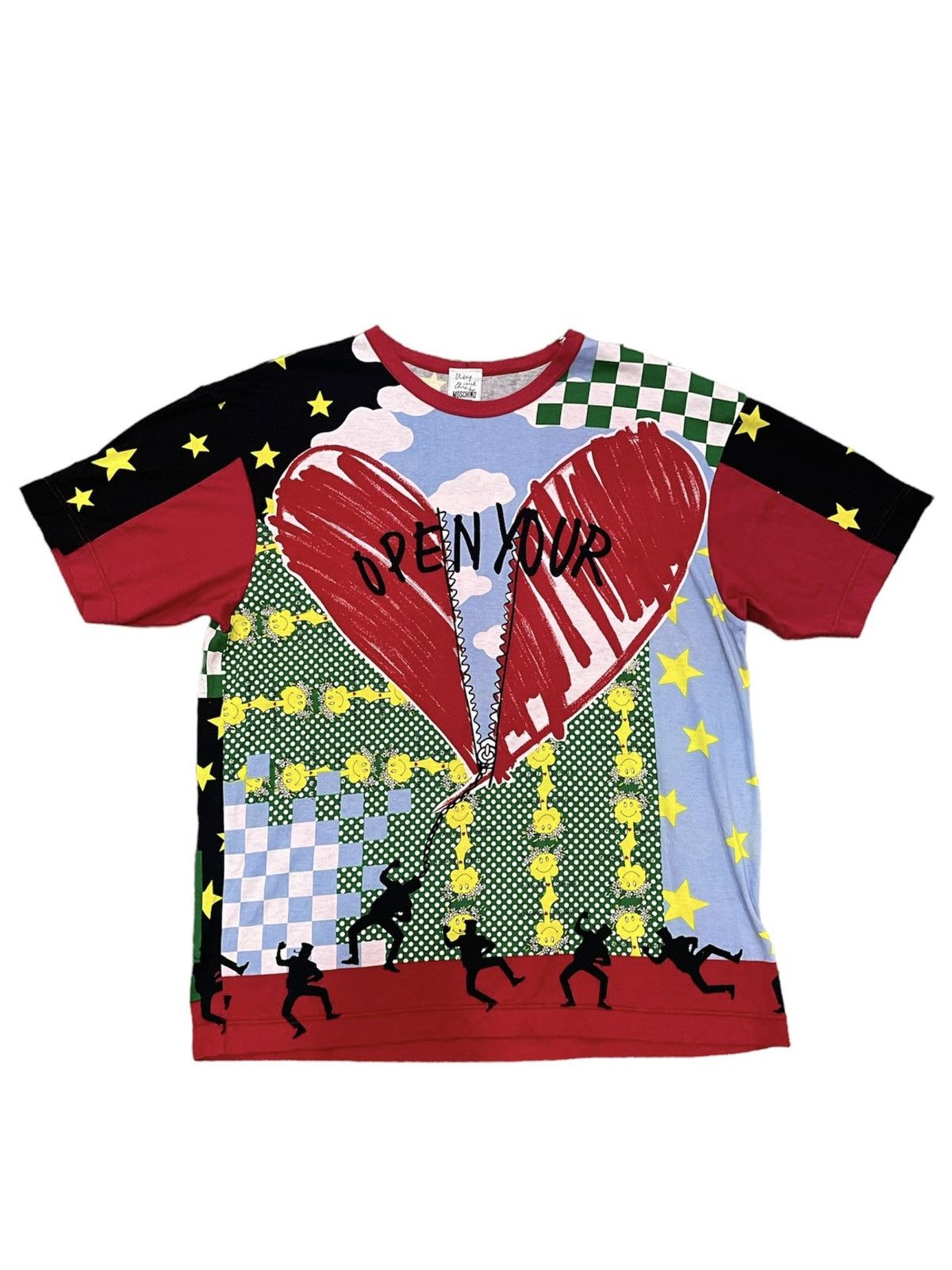 Moschino AW1996 Moschino “ Open Your Hearts‘’ T-Shirt Size Medium Size US M / EU 48-50 / 2 - 2 Thumbnail