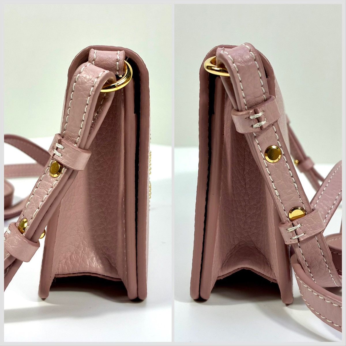 Stella McCartney Stella McCartney Mini Logo Faux Leather Crossbody Pale Mauve Size ONE SIZE - 4 Thumbnail