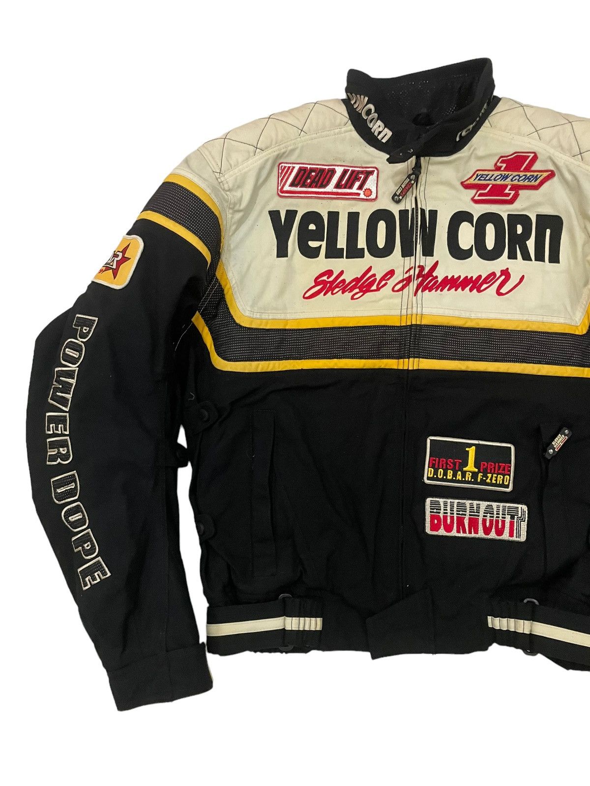 Yellow Corn Sledge Hammer Biker Jacket