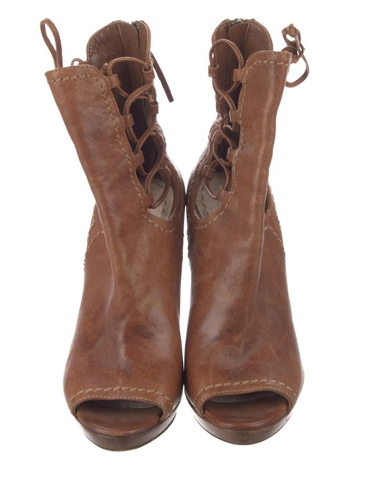 Miu Miu MIU MIU Leather Heeled Booties - SIZE 6 Size US 6 / IT 36 - 1 Thumbnail