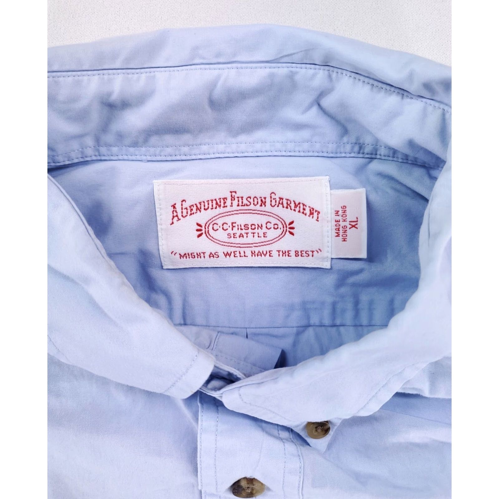 Filson VINTAGE Filson Button Down Shirt Long Sleeve Blue XL Mens 90s Utility Field Shirt Size US XL / EU 56 / 4 - 2 Thumbnail