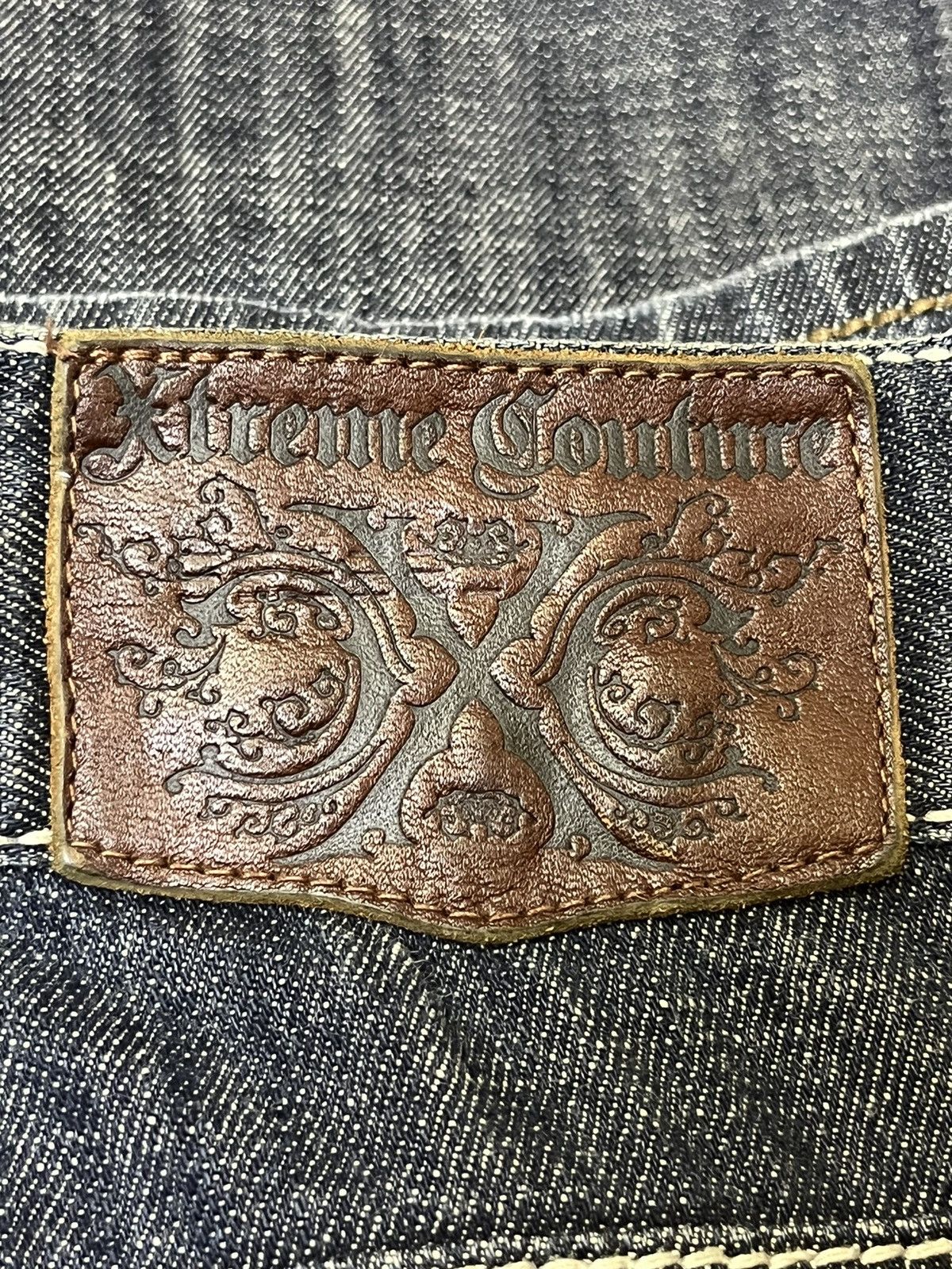 Japanese Brand ARCHIVE JAPANESE CULTURE EXTREME COUTURE STRAIGHT CUT JEANS Size US 37 - 21 Thumbnail