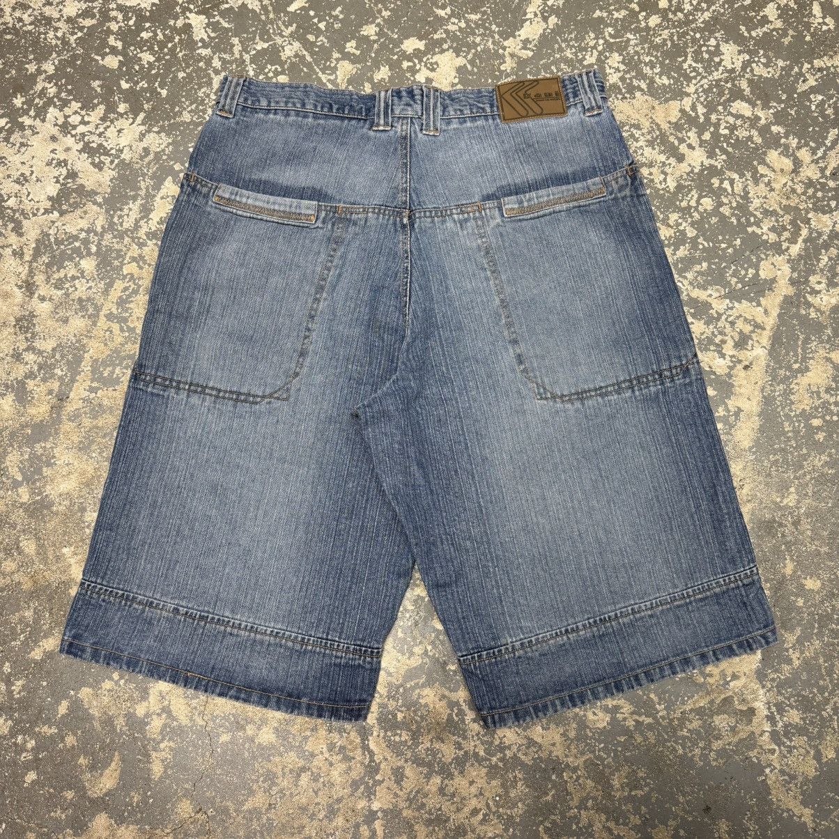 JNCO Vintage Kani Blue Big Pocket Y2K Baggy Shorts Jorts Size US 35 - 1 Thumbnail