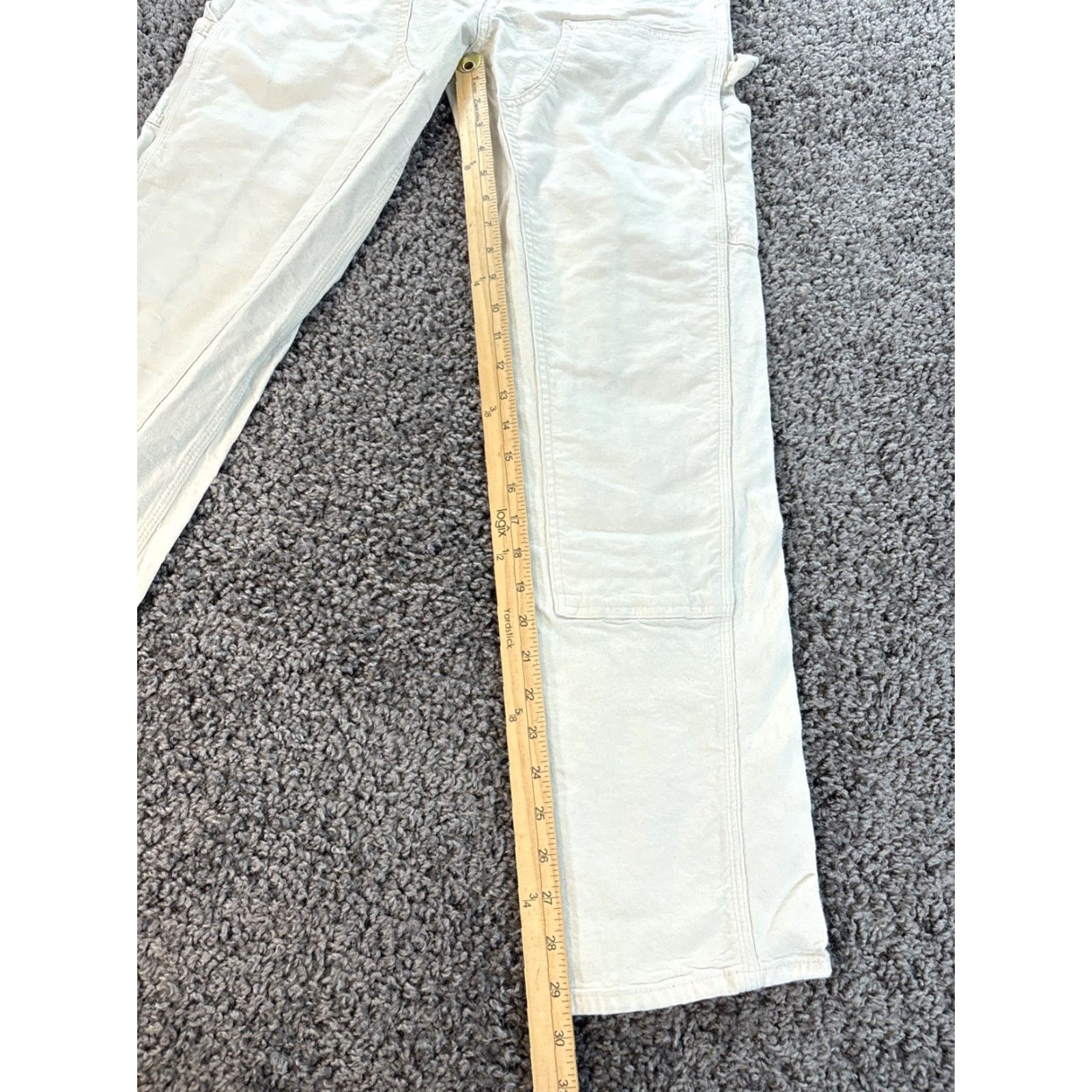 Vintage VINTAGE American eagle Carpenter Pants White 29x29 Workwear Mens 29 Tan Canvas Loose Flex Double Knee Relaxed Modern? Size US 29 - 2 Thumbnail
