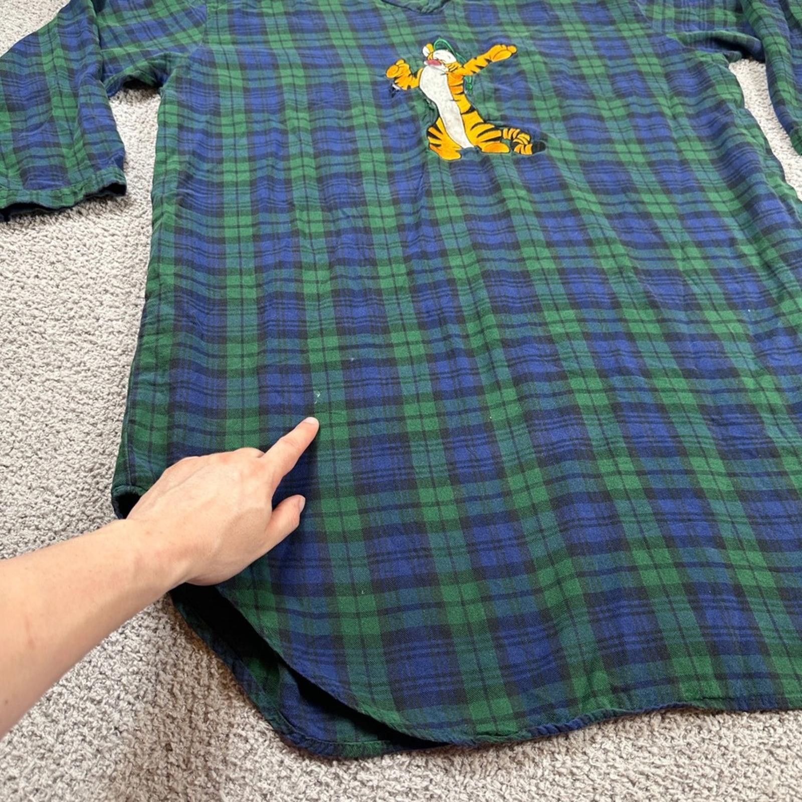 Other Vintage Walt Disney World Tigger Plaid Flannel Nightshirt Size ONE SIZE - 6 Thumbnail
