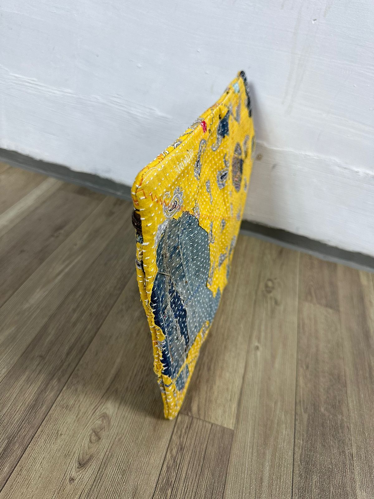 Other Custom Made Distressed Denim Paisley Patchwork boro clutch Size ONE SIZE - 4 Thumbnail