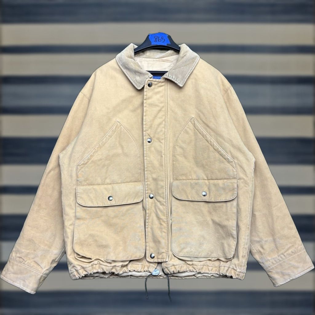 Pendleton VINTAGE Pendleton Outdoors Man Jacket Mens XL Workwear Thinsulate USA Made Cotton Canvas Tan 300 Warmth Heavyweight Pockets Collared Size US XL / EU 56 / 4 - 1 Thumbnail