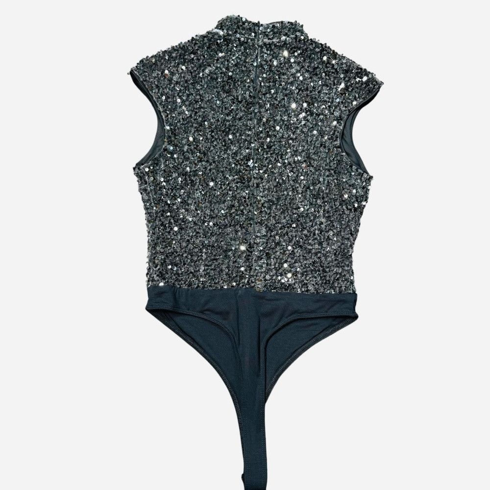 Other New Bardot Kelso Velvet Sequin Bodysuit Size S Size S / US 4 / IT 40 - 4 Thumbnail
