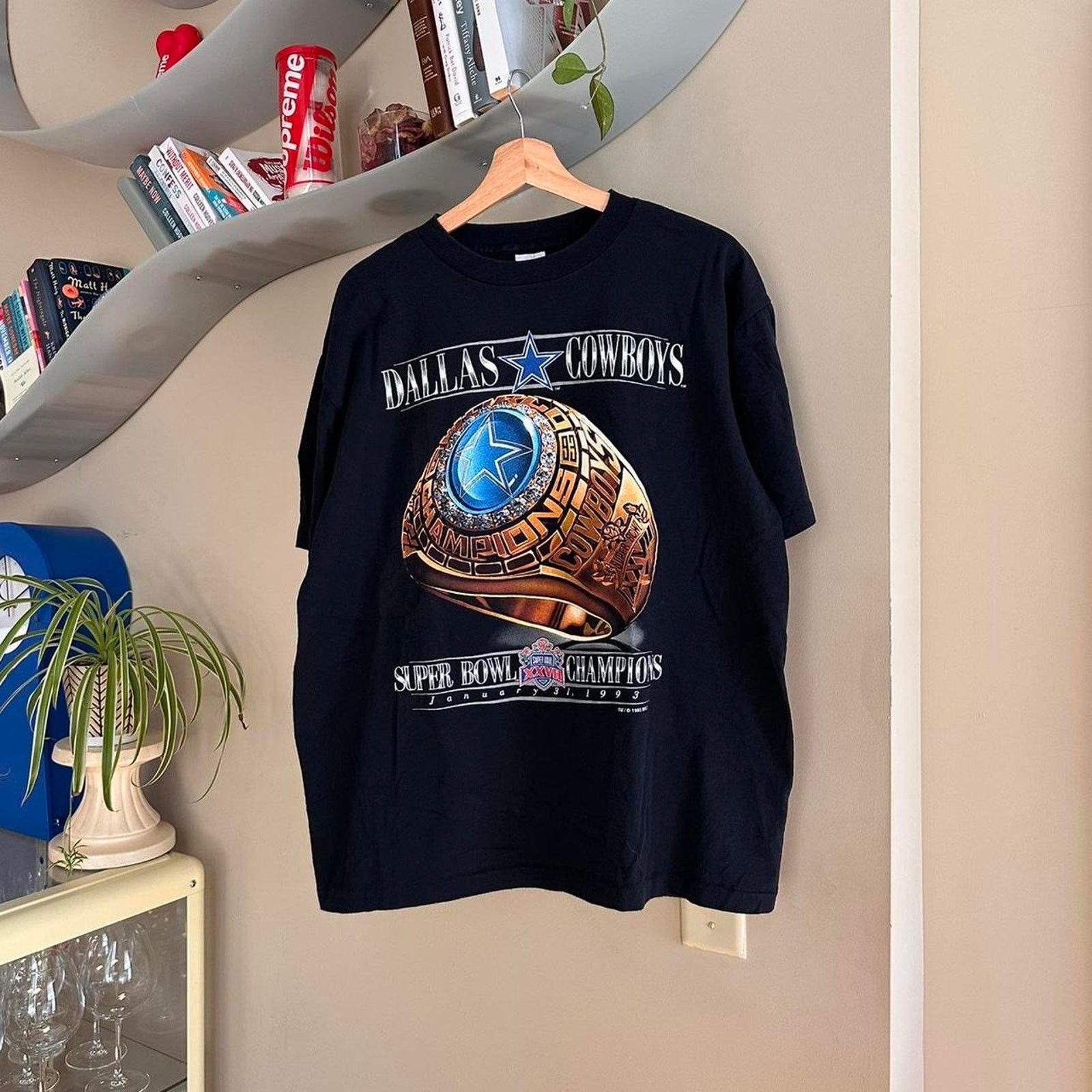 Salem Sportswear × Vintage Vintage 1993 Dallas Cowboys Ring Shirt Size US XL / EU 56 / 4 - 1 Thumbnail