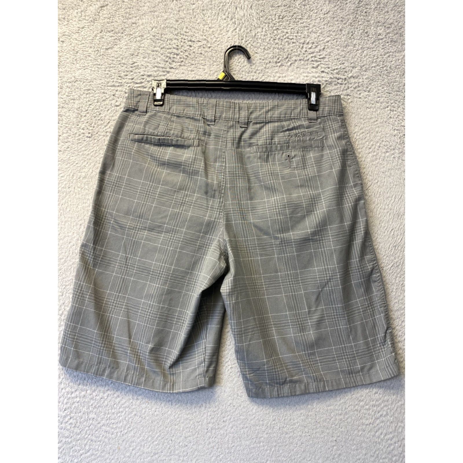 O'Neill VINTAGE O'Neill Men's Casual Shorts Size 34 Gray Plaid Cotton Blend Inseam 12 Boys Size US 34 / EU 50 - 7 Thumbnail