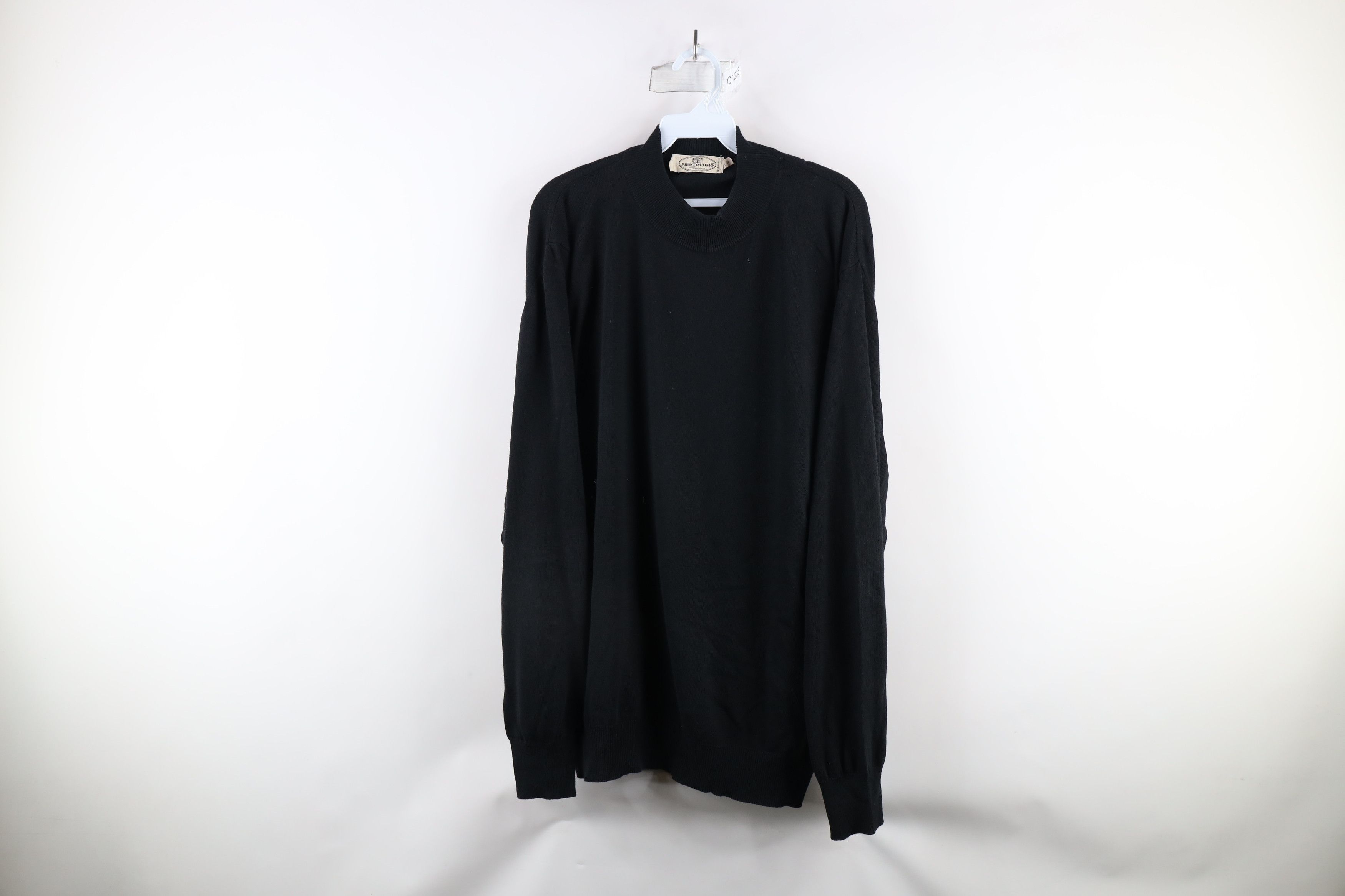 Vintage Vintage 90s Streetwear Blend Knit Mock Neck Sweater Black Size US XL / EU 56 / 4 - 1 Thumbnail