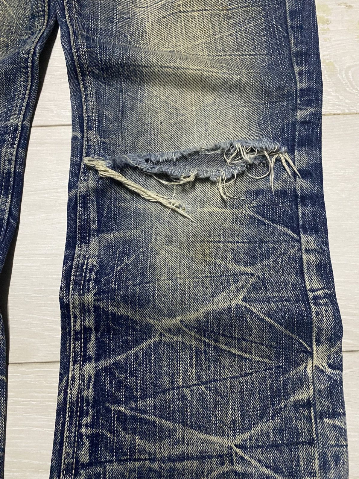 If Six Was Nine Blow By Blue Skull Button Denim Underground Japan Brand Rare Size US 32 / EU 48 - 13 Thumbnail