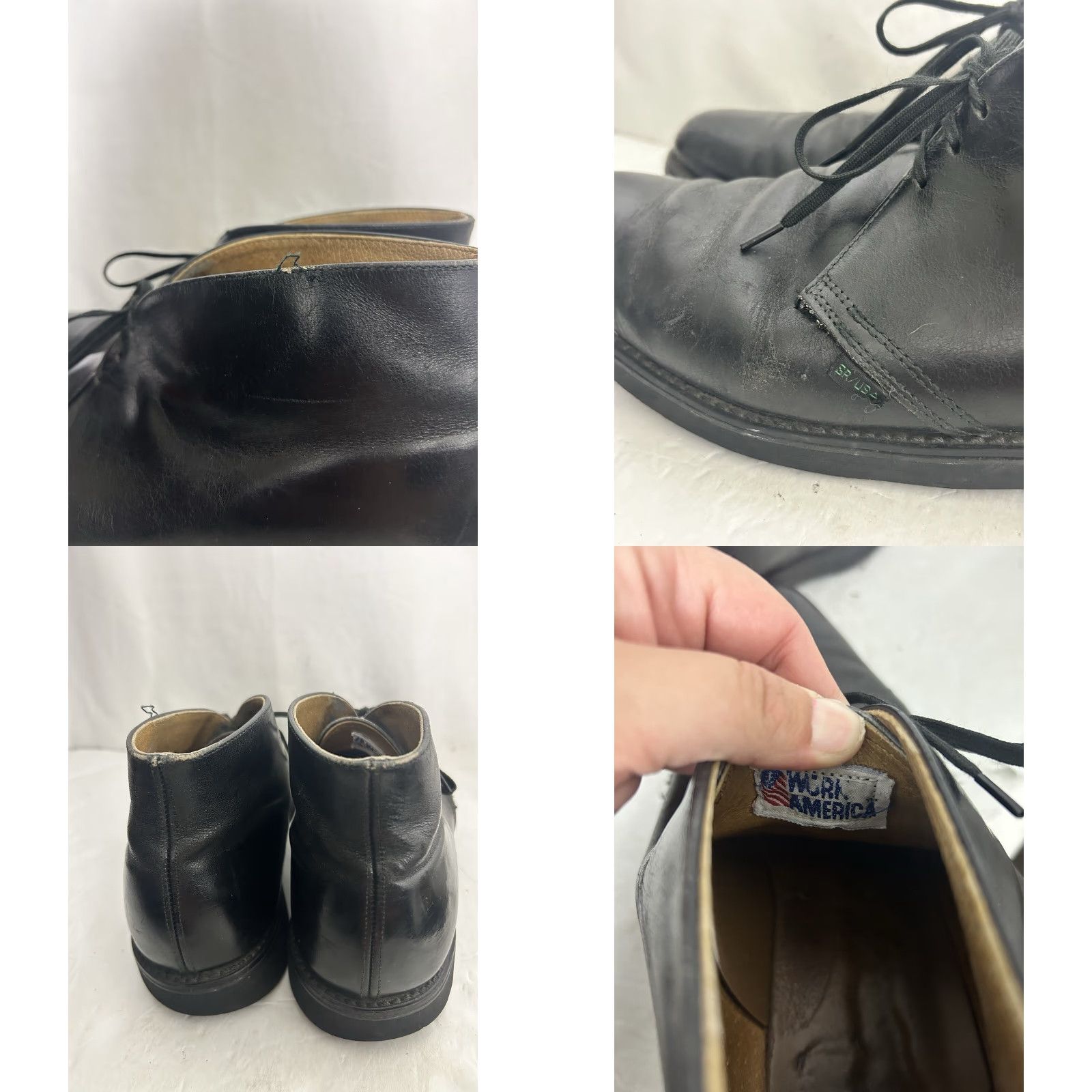 UFC VINTAGE UFCW Black Chukka Boots Leather Mens 11B Made USA Size US 11 / EU 44 - 9 Thumbnail
