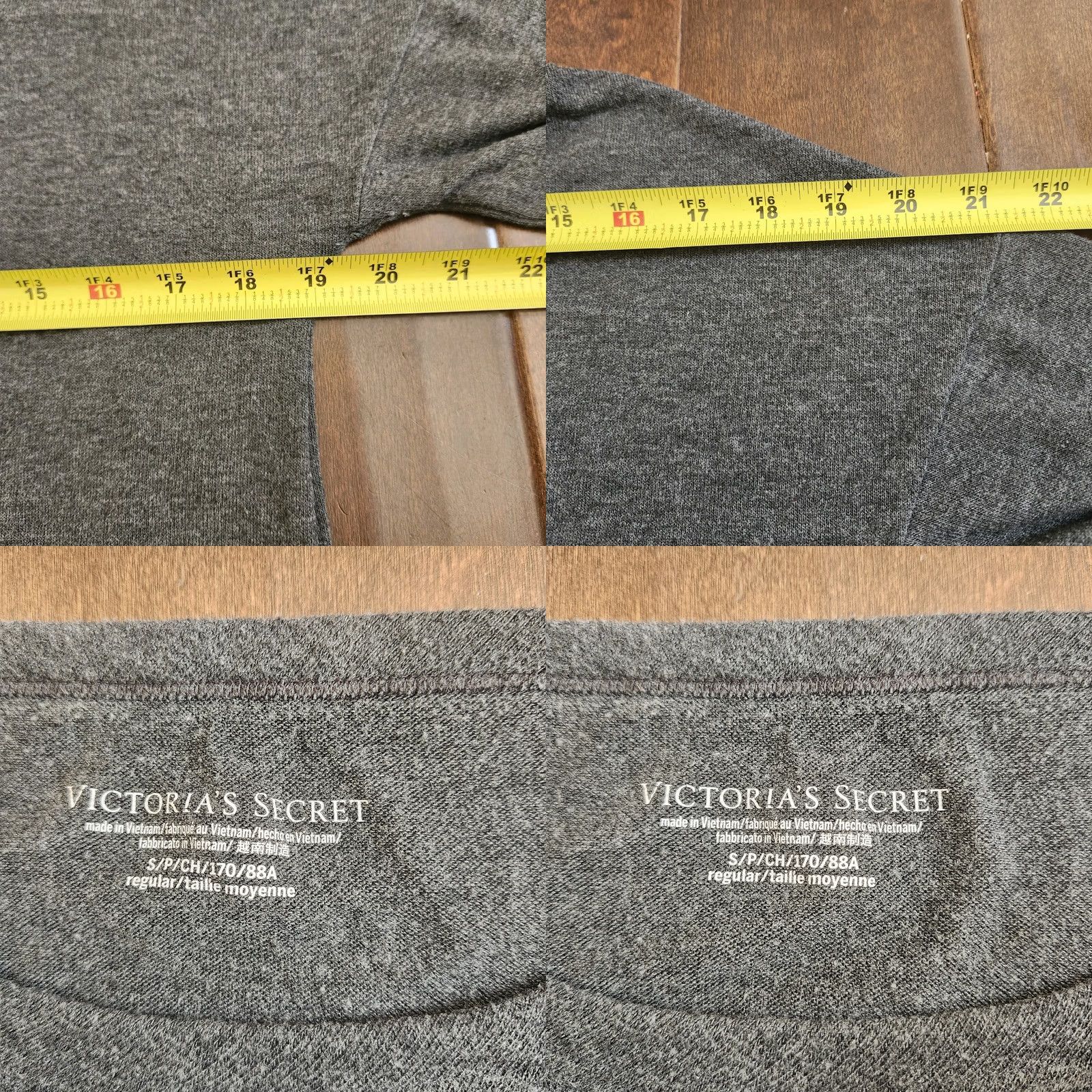 Victoria's Secret Victoria's Secret T-Shirt Women's Gray Heathered Long Sleeve Size S Size S / US 4 / IT 40 - 8 Thumbnail