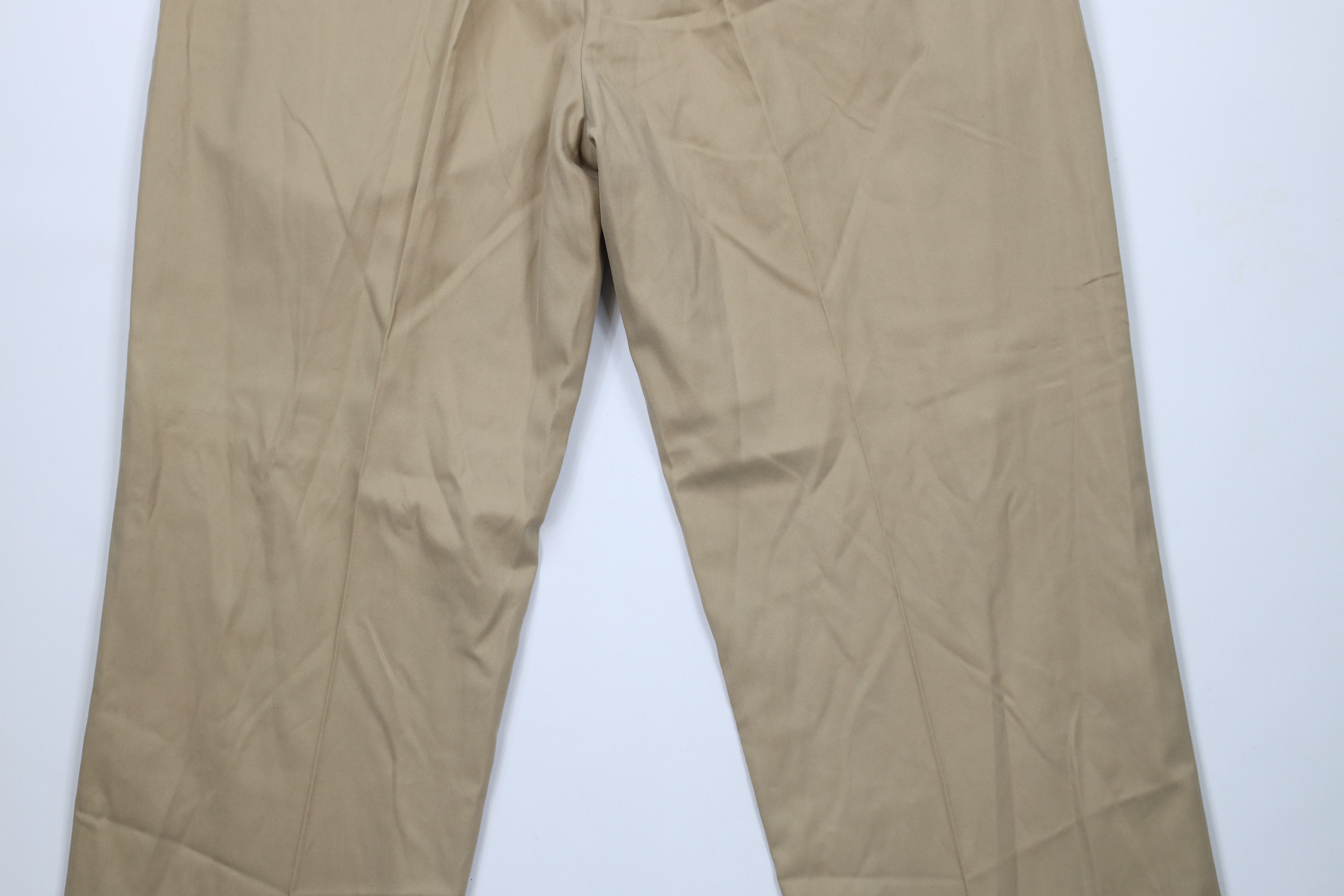 Ralph Lauren × Vintage Vintage 90s Ralph Lauren Blend Wide Leg Chino Pants Beige Size US 36 / EU 52 - 12 Thumbnail