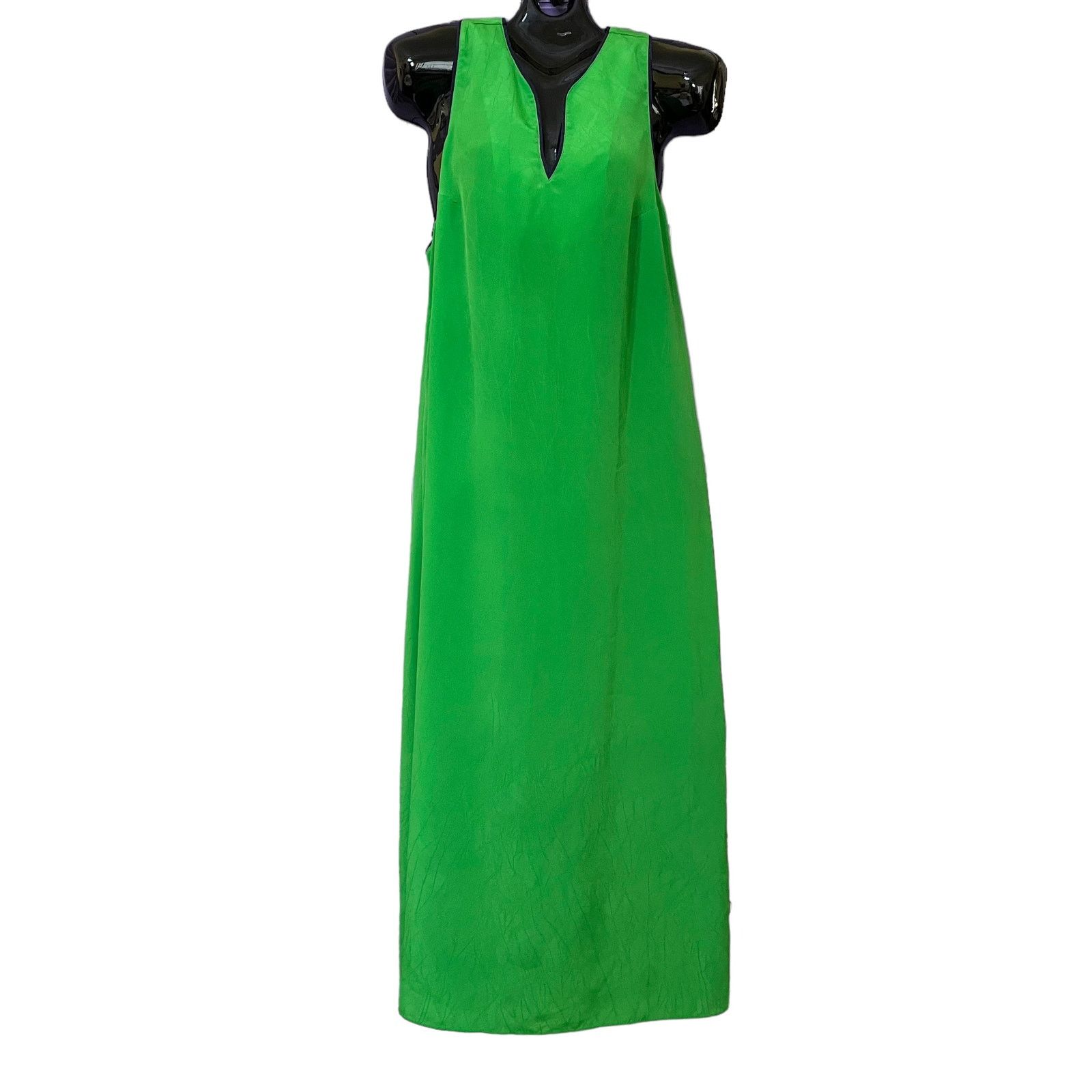 Saks Fifth Avenue × Vintage Natori Black Label Green Sleeveless V-Neck Kaftan Maxi Dress Size M / US 6-8 / IT 42-44 - 1 Thumbnail