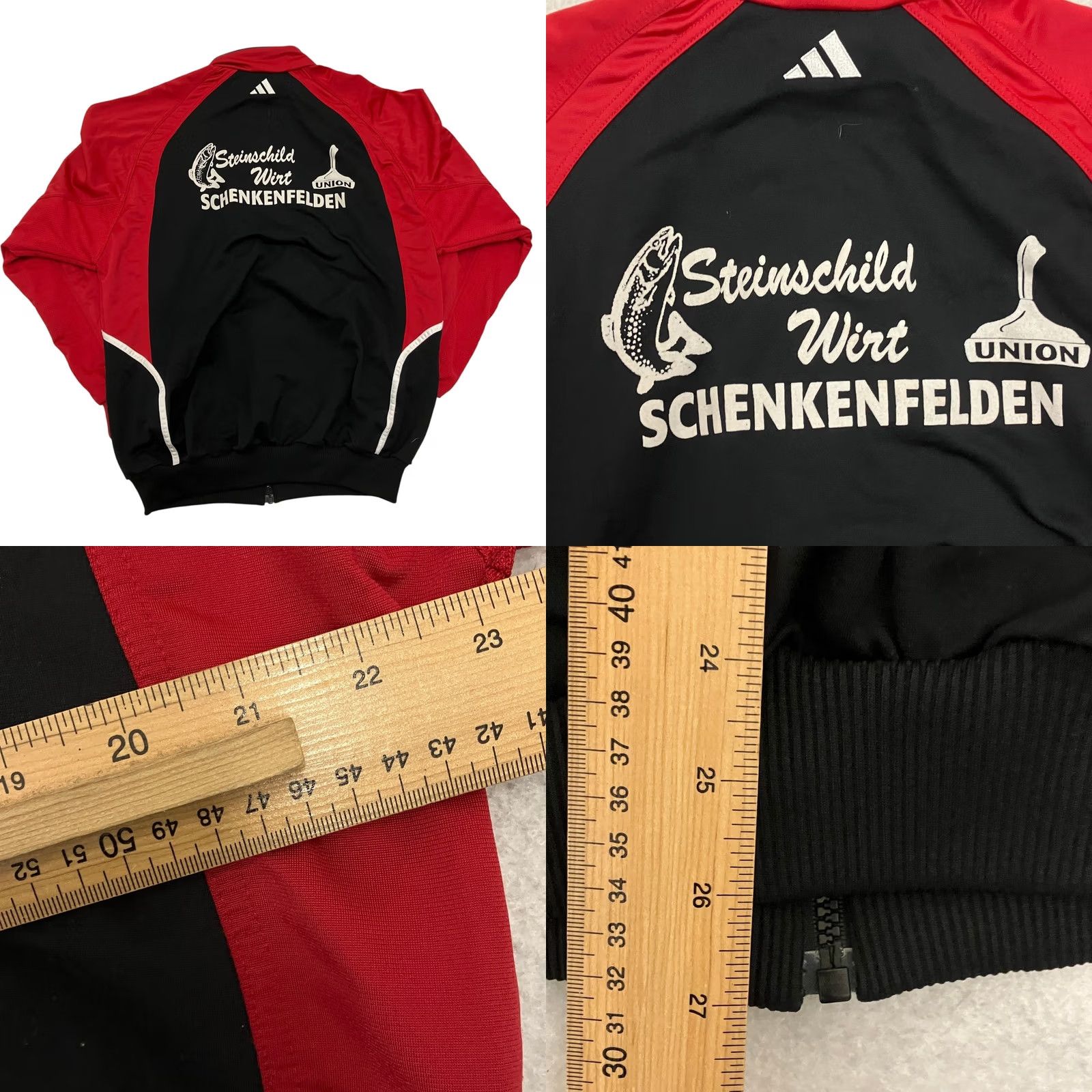 Adidas VINTAGE adidas Track Jacket Mens Large Red Black 3 Stripe Full Zip 90s Size US L / EU 52-54 / 3 - 8 Thumbnail