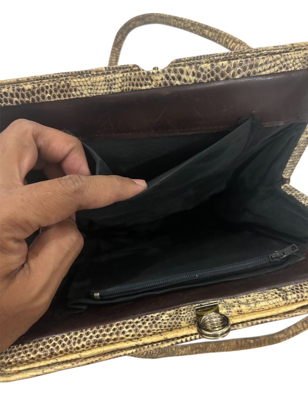 Japanese Brand × Leather × Vintage LEATHER HANDLE BAG X VINTAGE Size ONE SIZE - 8 Thumbnail